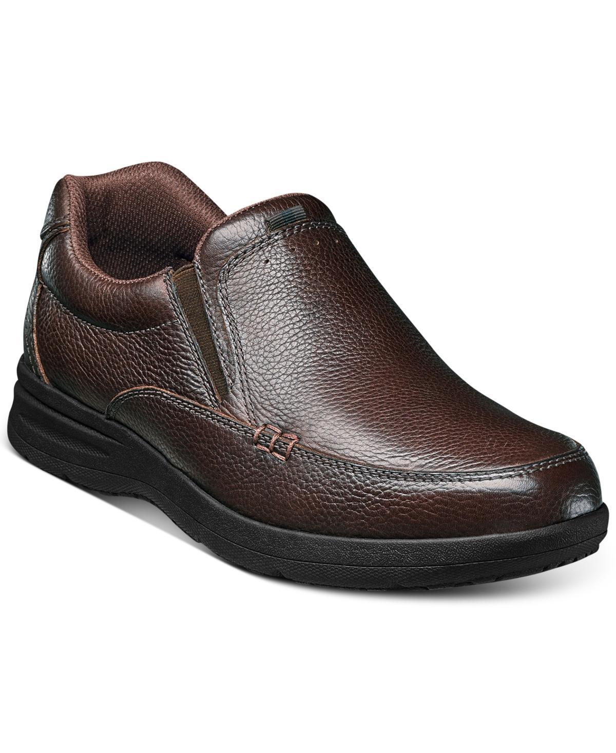 Nunn Bush® Cam Men's Moc Toe Casual Slip-On Shoes, Size: 14 Wide, Red Tumble Product Image