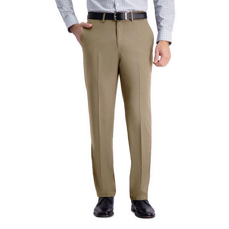 Mens Haggar Premium Comfort Straight-Fit Flat-Front Dress Pants Product Image