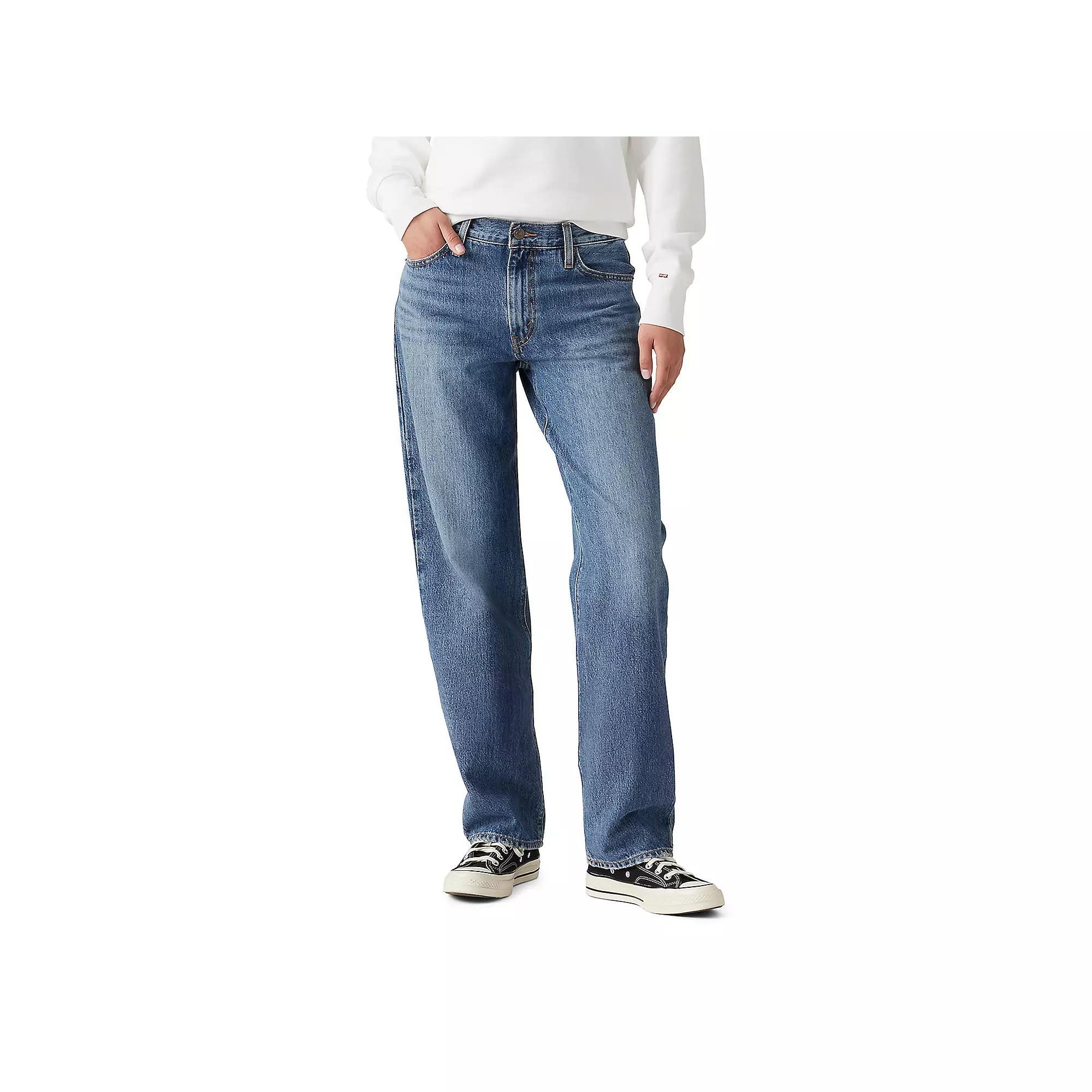 Levi's® Women's Mid-Rise '94 Baggy Jeans - Granite State 31: Cotton Denim, Standard Fit, Straight Leg Product Image