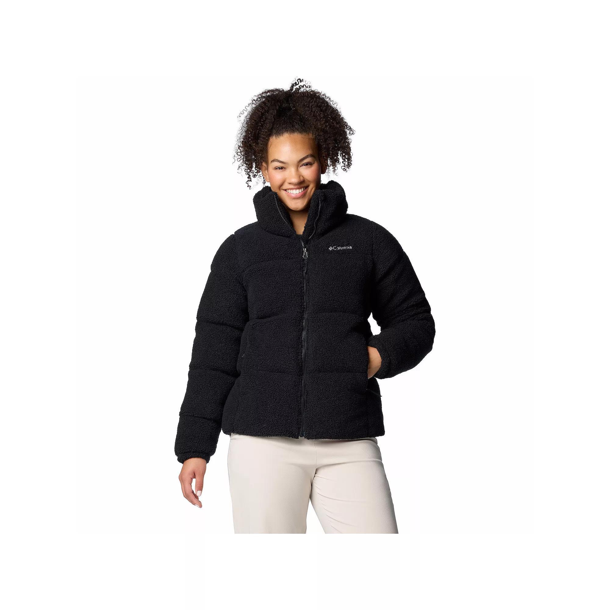 Women's Columbia Puffect Sherpa Puffer Jacket, Size: XXL, Stone Green Product Image