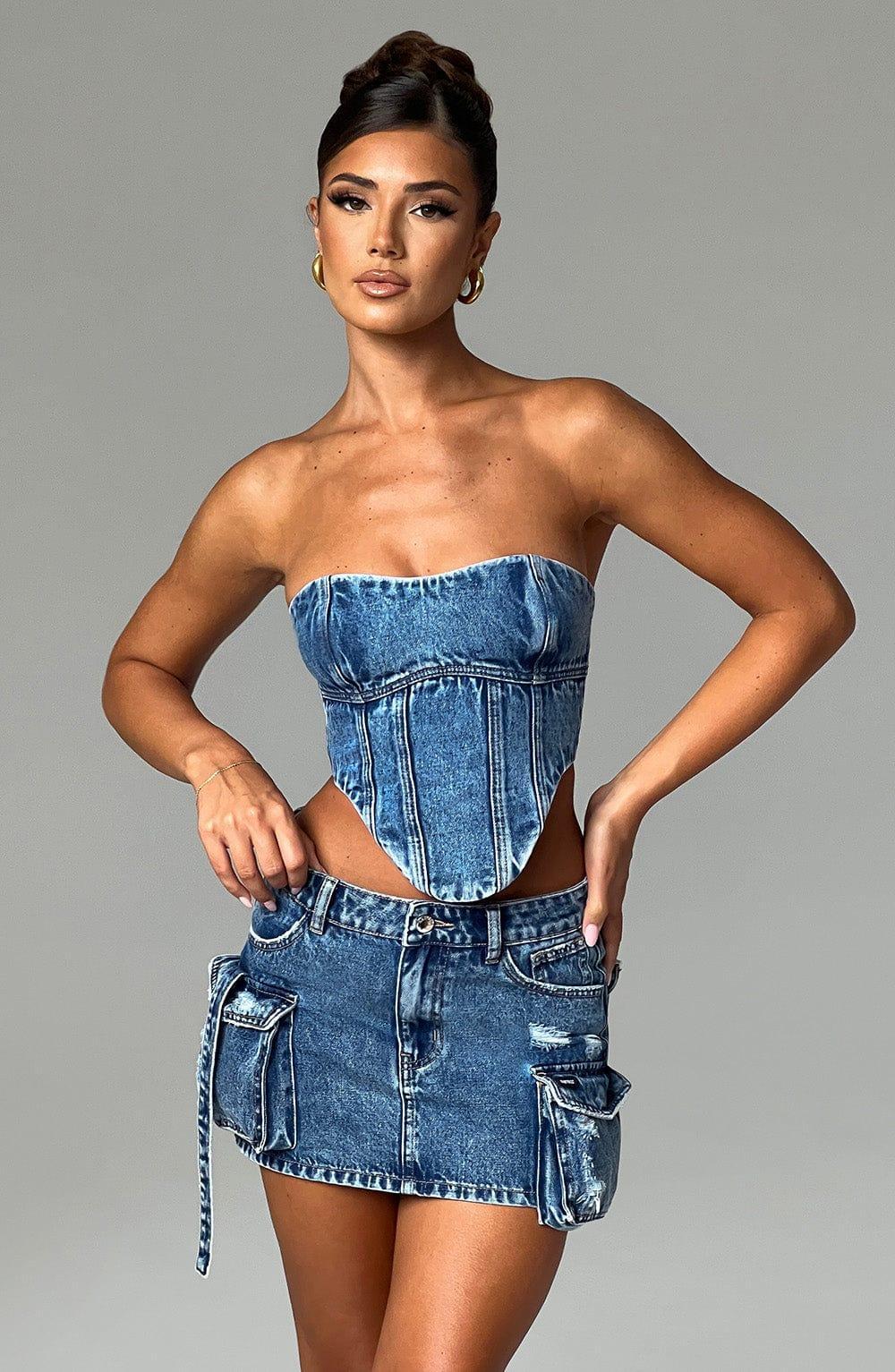 Yasie Corset - Dark Wash Product Image
