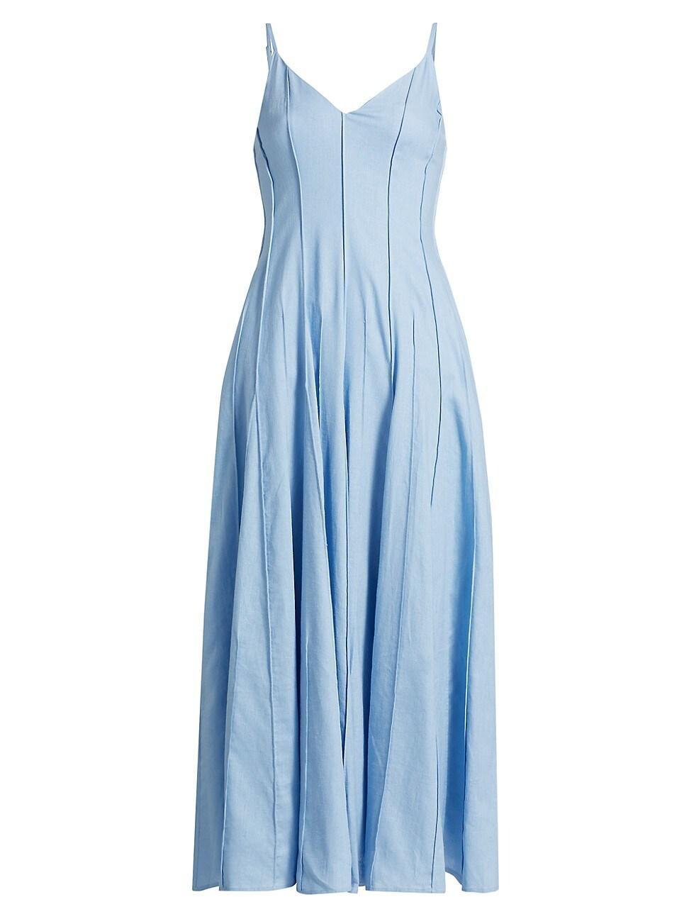 Womens Michah Panelled Cotton A-Line Maxi Dress Product Image