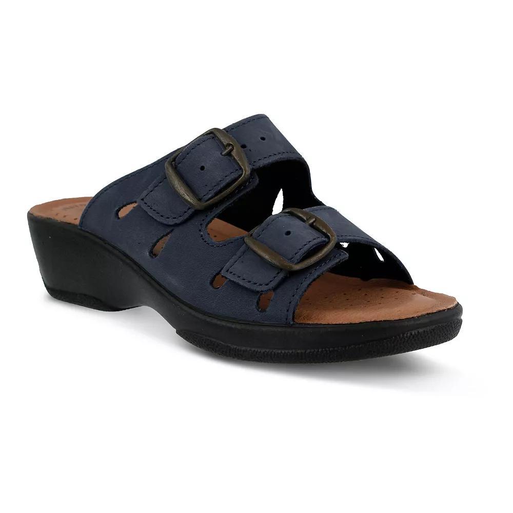 Flexus by Spring Step Decca Women's Slide Sandals, Size: 36, Black Leather Product Image