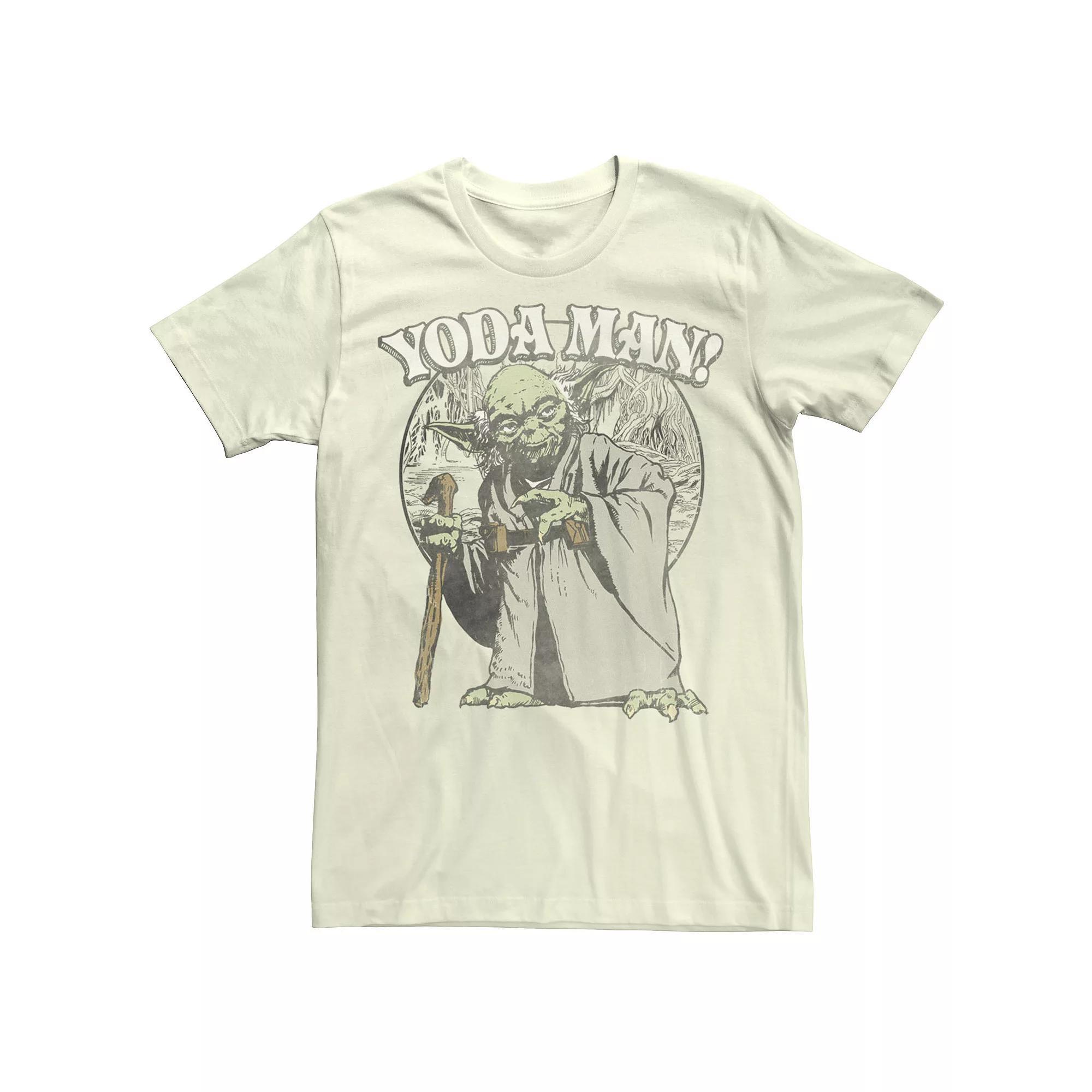 Men's Star Wars Yoda Man Portrait Tee, Size: 3XL, Natural Product Image