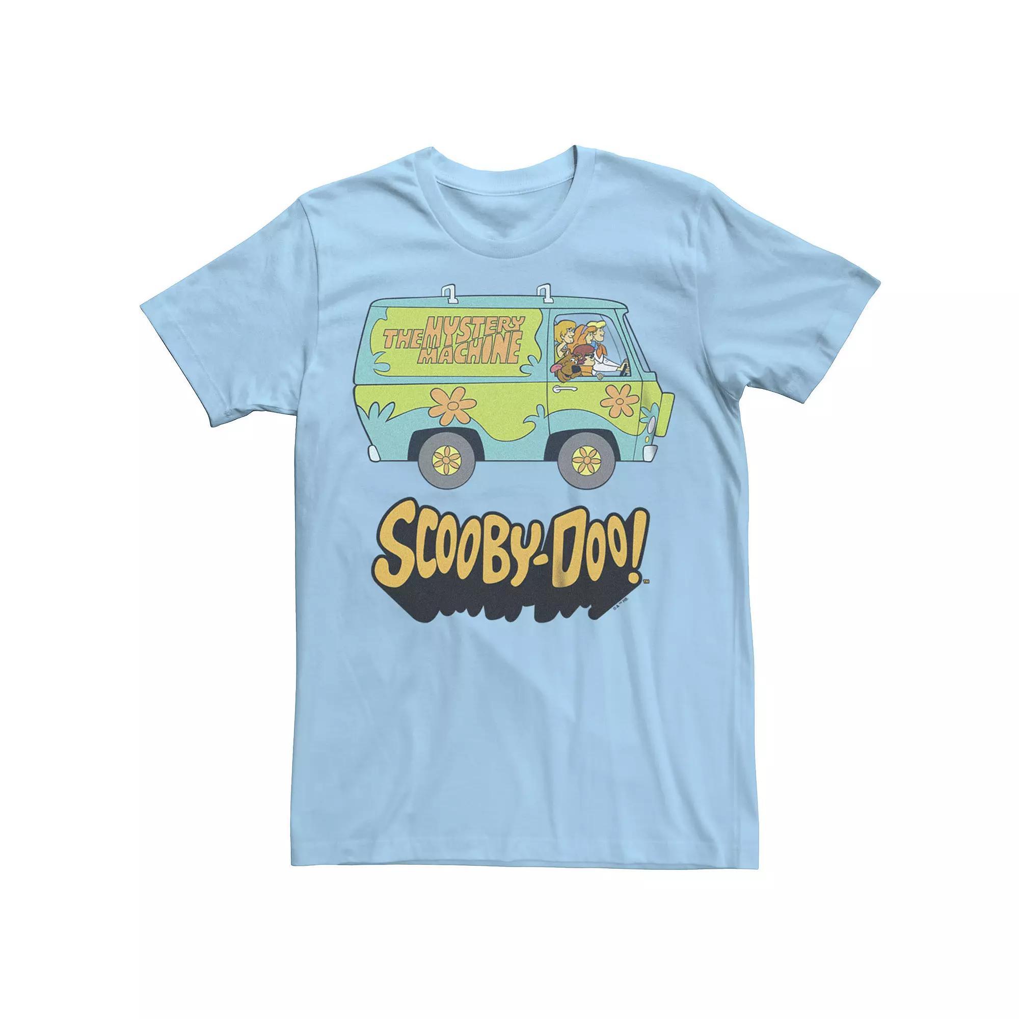 Men's Scooby-Doo Mystery Machine Profile Graphic Tee, Size: Medium, Light Blue Product Image