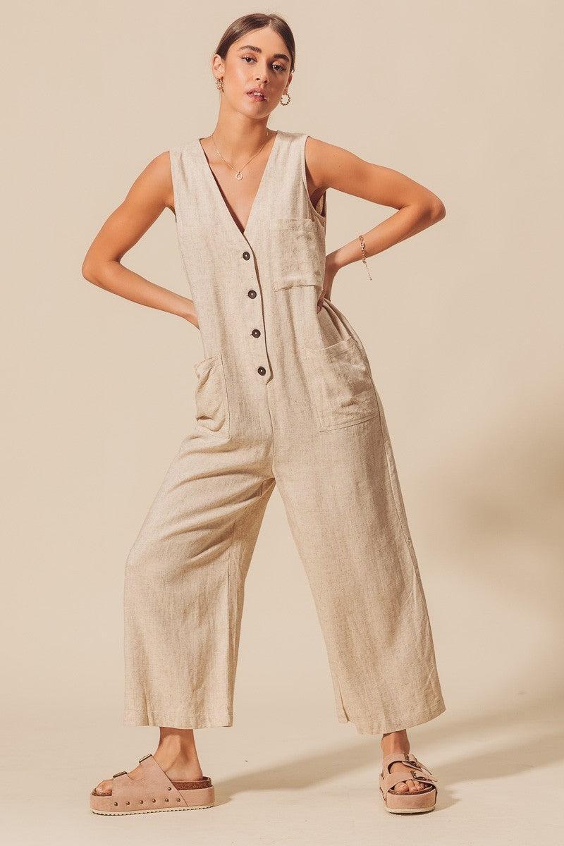 Overall Jumpsuit With Pockets Product Image