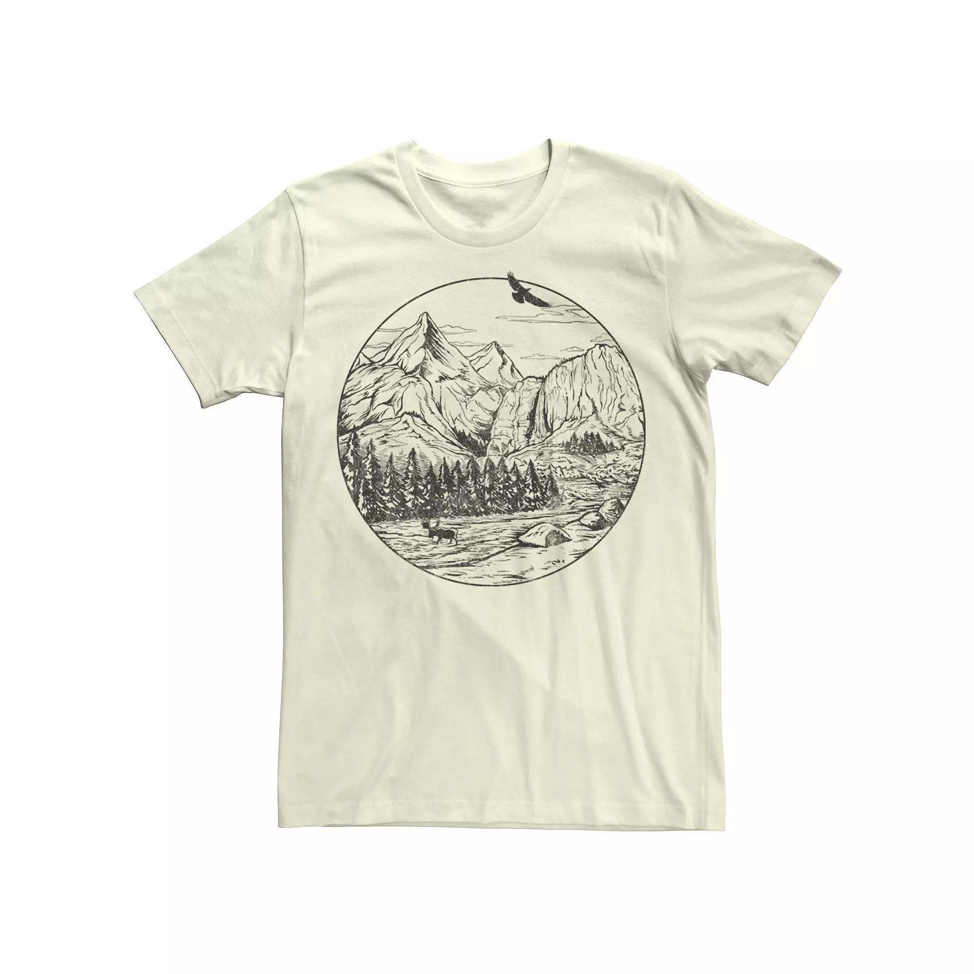 Mens Fifth Sun Mountain Falls Sketch Tee Product Image