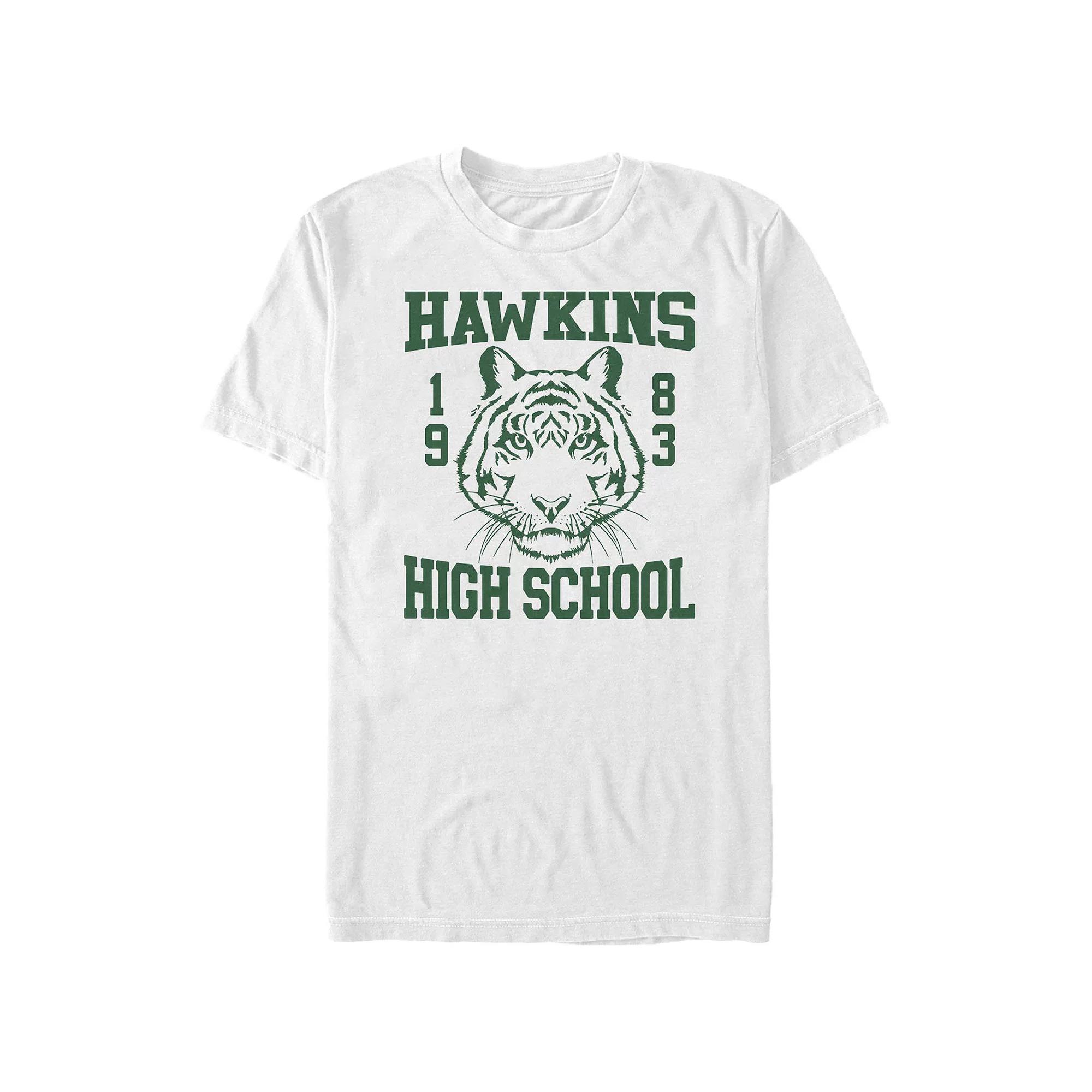 Big & Tall Stranger Things Hawkins High School Graphic Tee, Men's, Size: 4XB, White Product Image