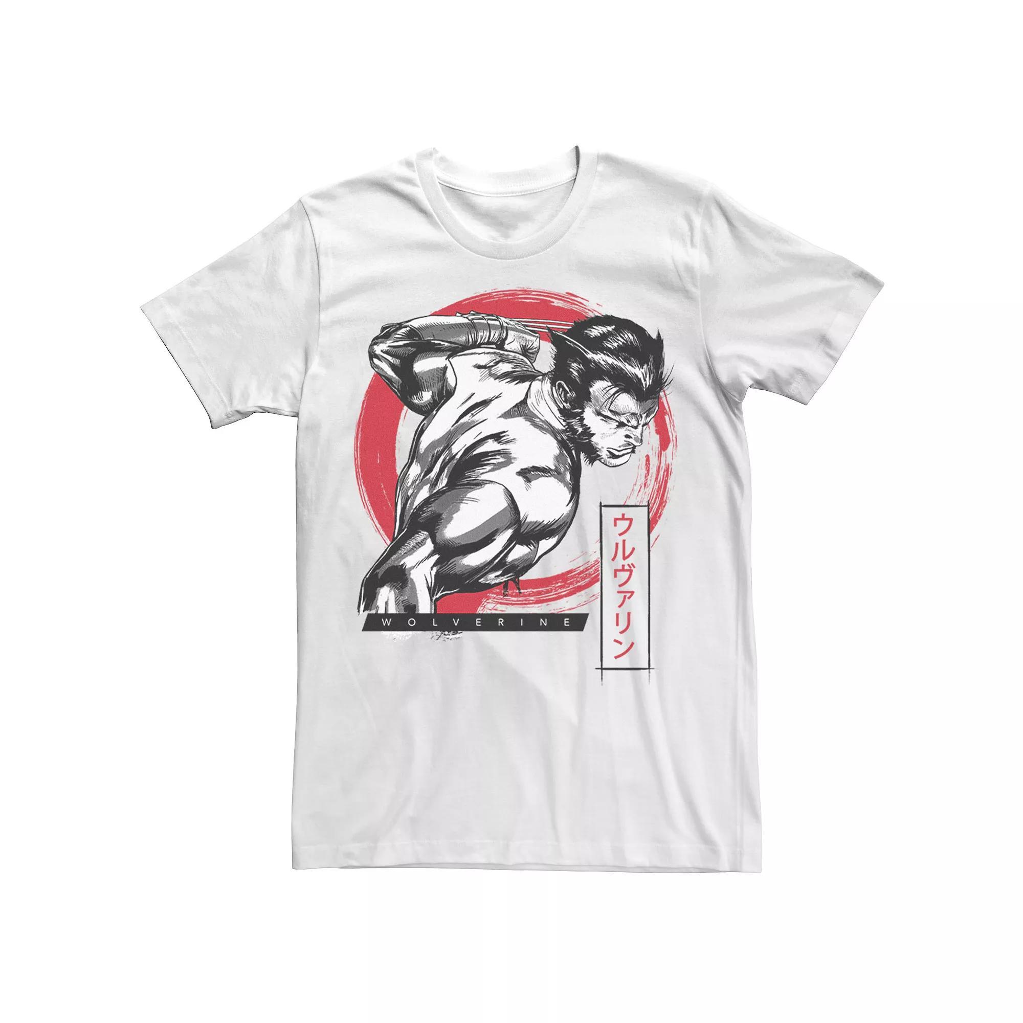 Men's Marvel X-Men Wolverine Kanji Portrait Graphic Tee, Size: Large, White Product Image