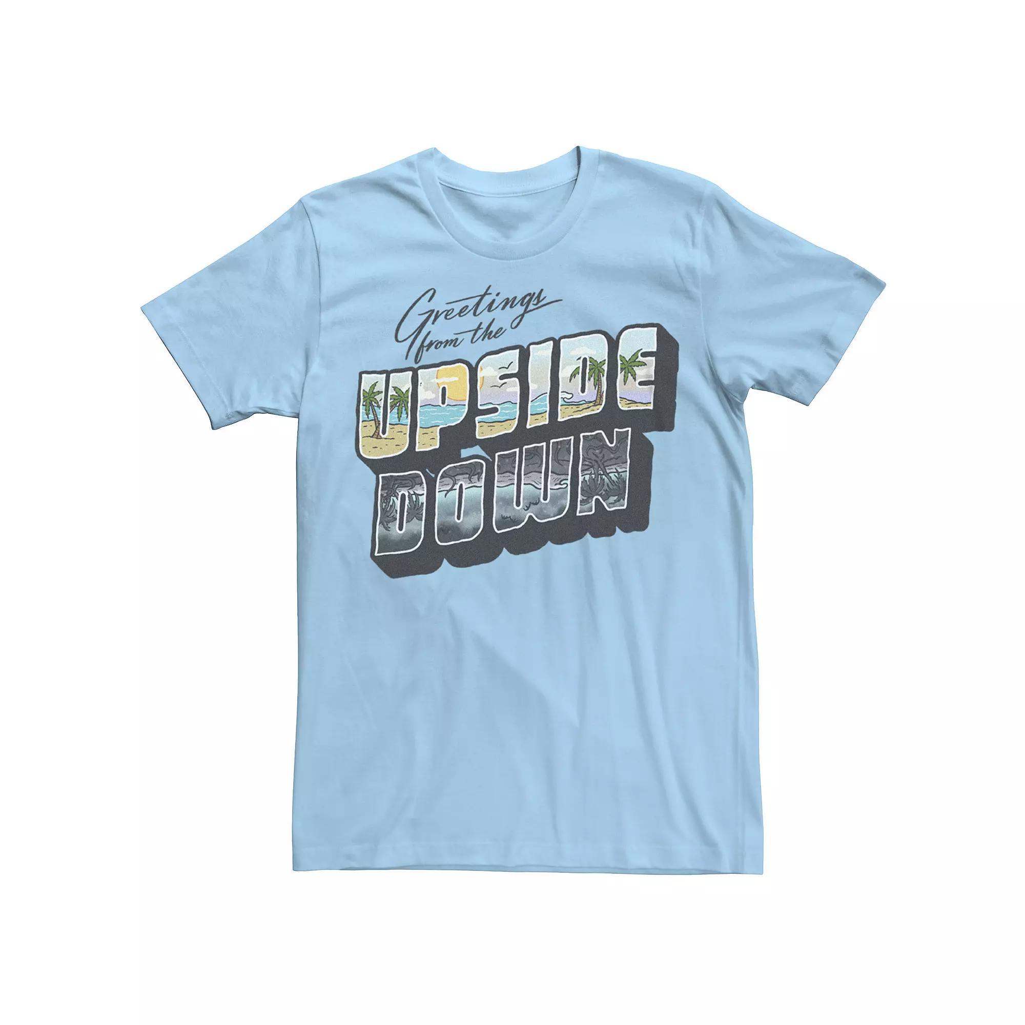 Mens Stranger Things Greetings From The Upside Down Graphic Tee Product Image