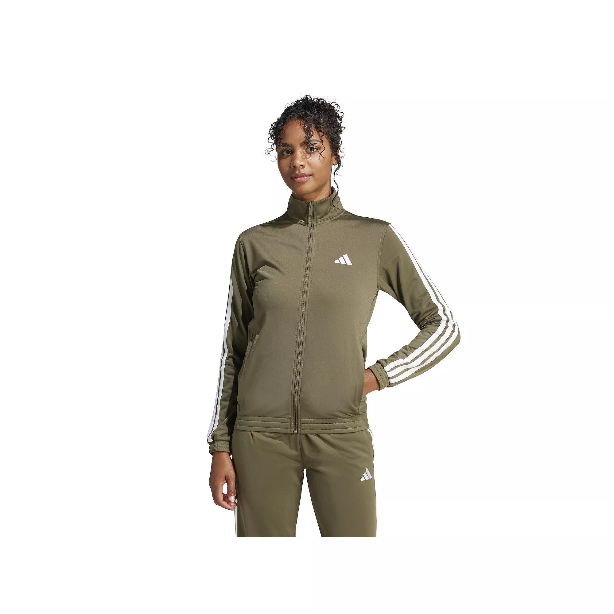 adidas Tricot 3-Stripes Track Jacket Black S Womens Product Image