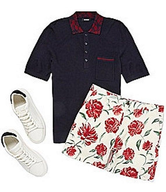Murano Corsa Di Cavalli Derby Collection Rose Print 5.5#double; Inseam Shorts Product Image