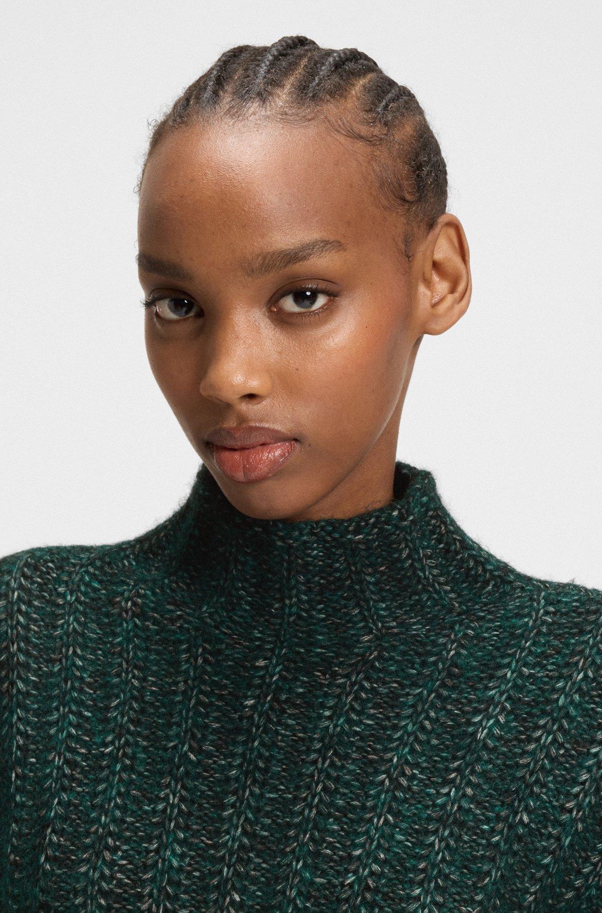 Knitted sweater with ribbed structure Product Image