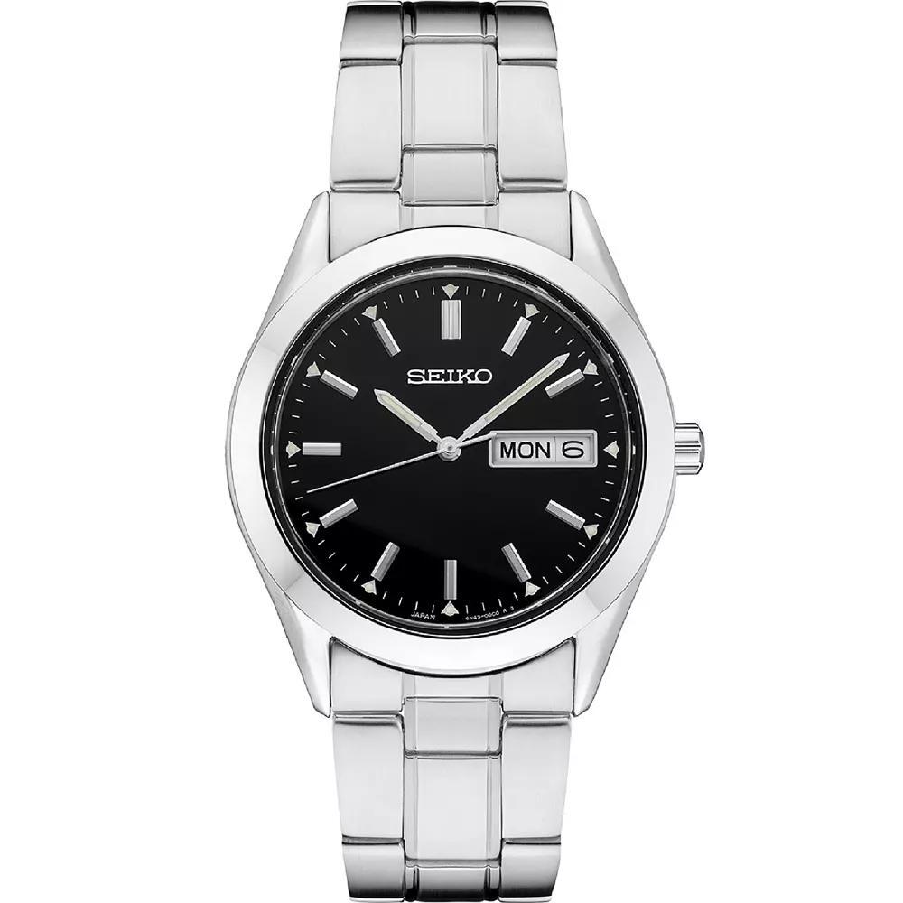 Seiko Mens Essential Two-Tone Titanium Green Dial Watch - SUR377 Gold Silver Product Image
