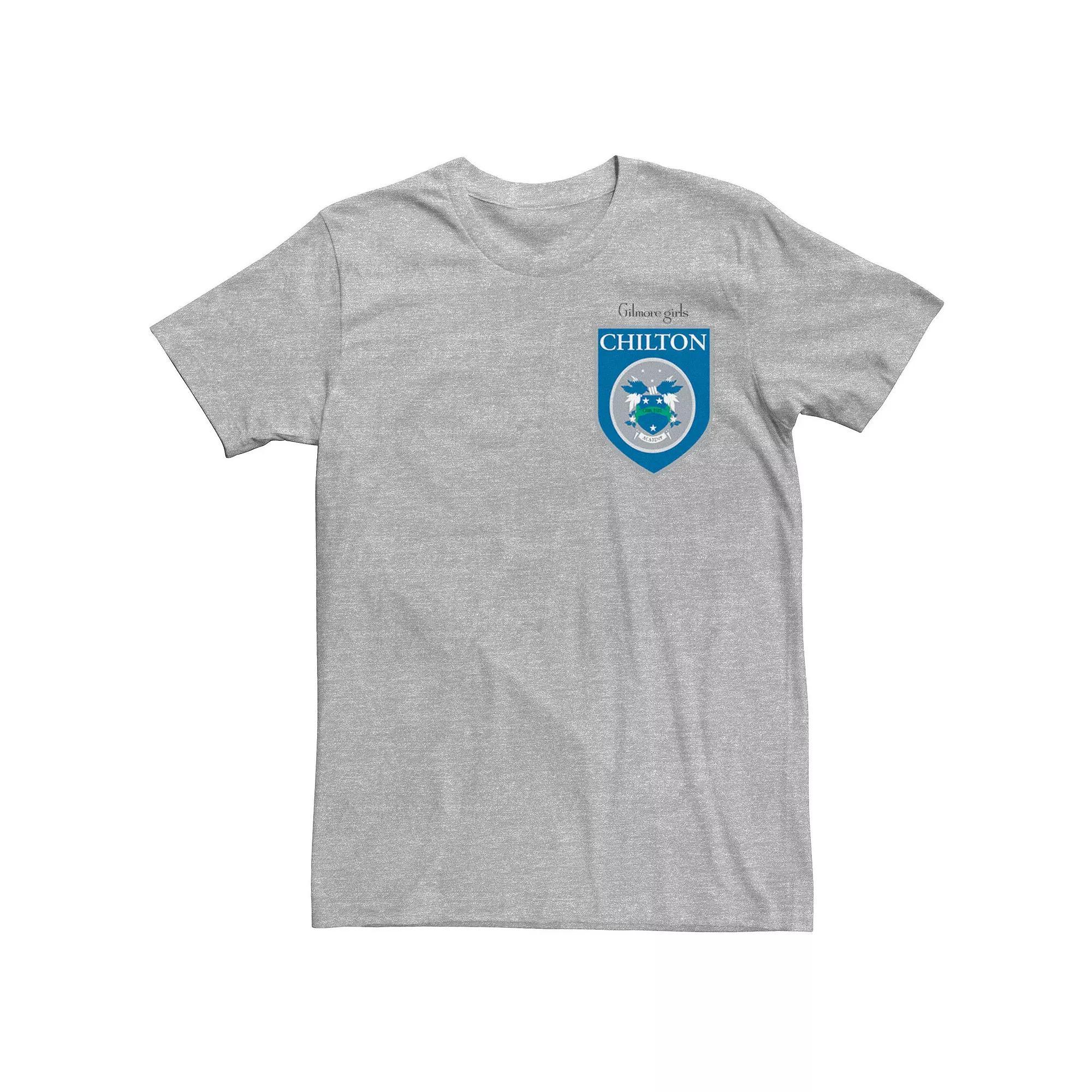 Men's Gilmore Girls Chilton Academy Left Chest Badge Tee, Size: 3XL, Athletic Grey Product Image