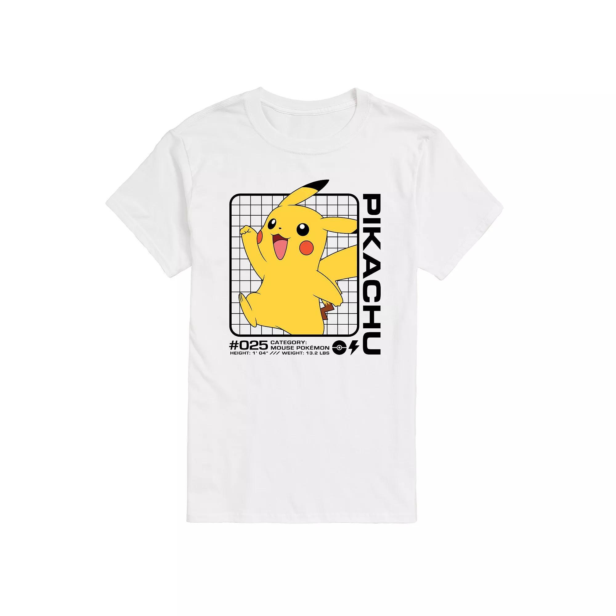 Mens Pokemon Pikachu Stats Graphic Tee Product Image