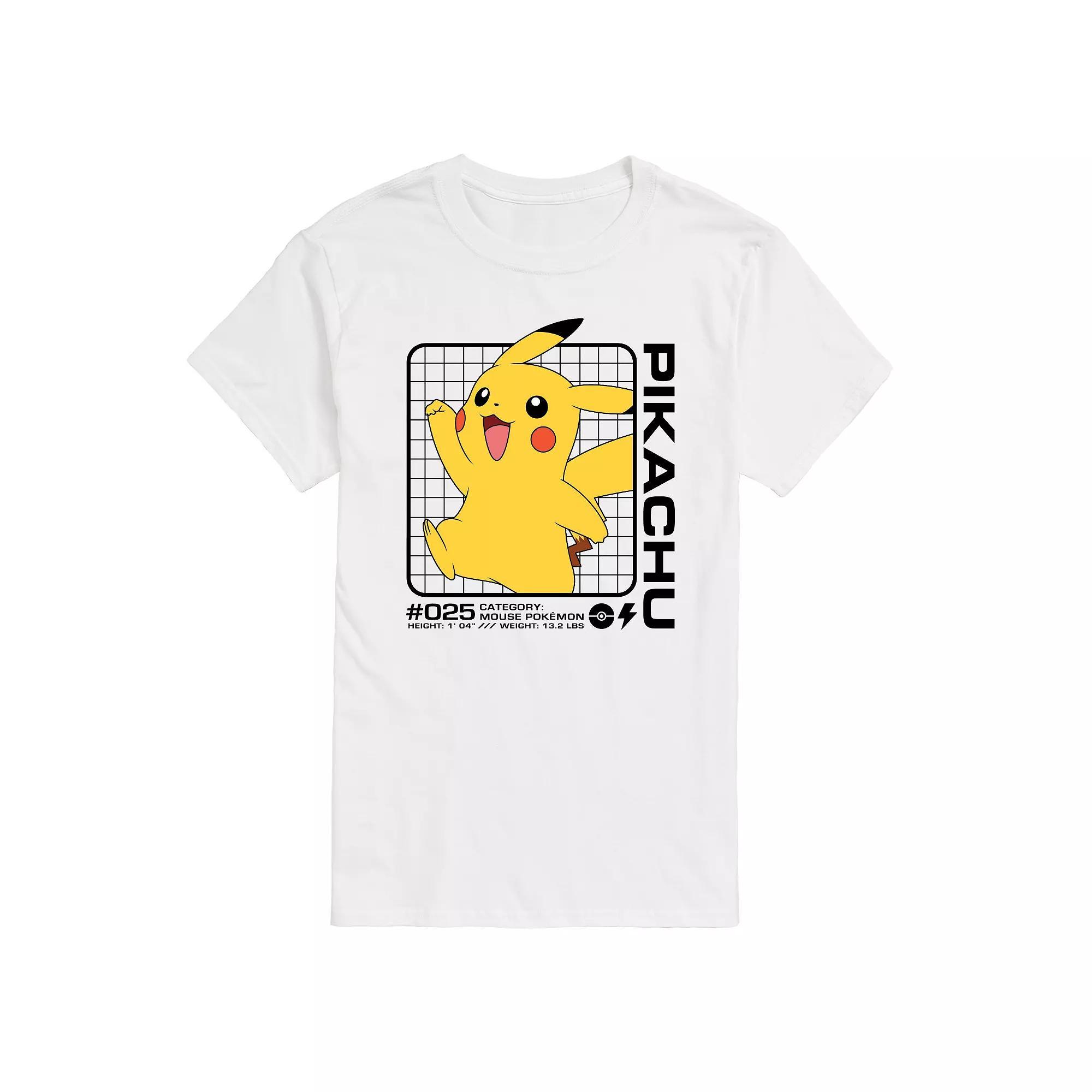 Mens Pokemon Pikachu Stats Graphic Tee Product Image