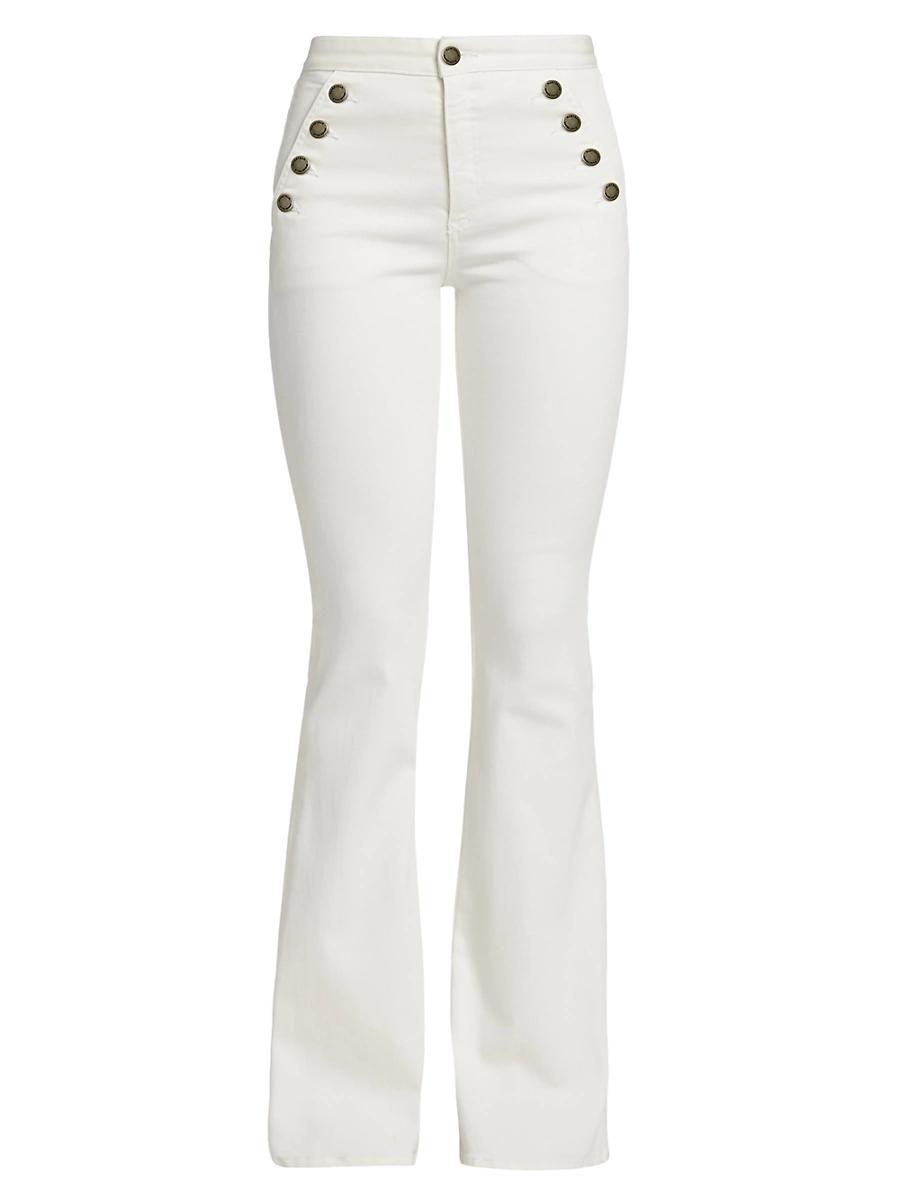 Helena Sailor-Button Straight Leg Jeans Product Image