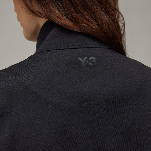adidas Y-3 3-Stripes Short Sleeve Track Top Black XS Womens Product Image