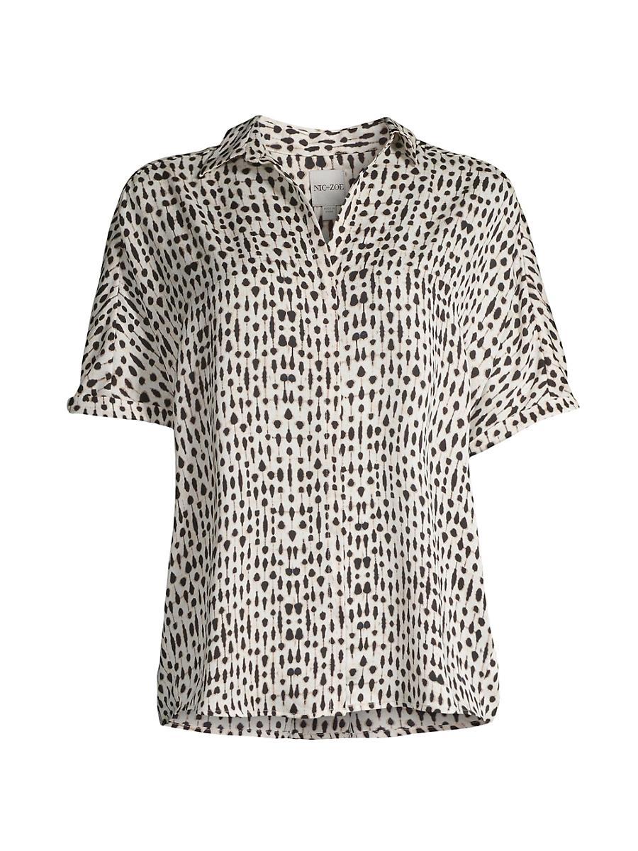 Womens Short-Sleeve Ink Dot Shirt Product Image