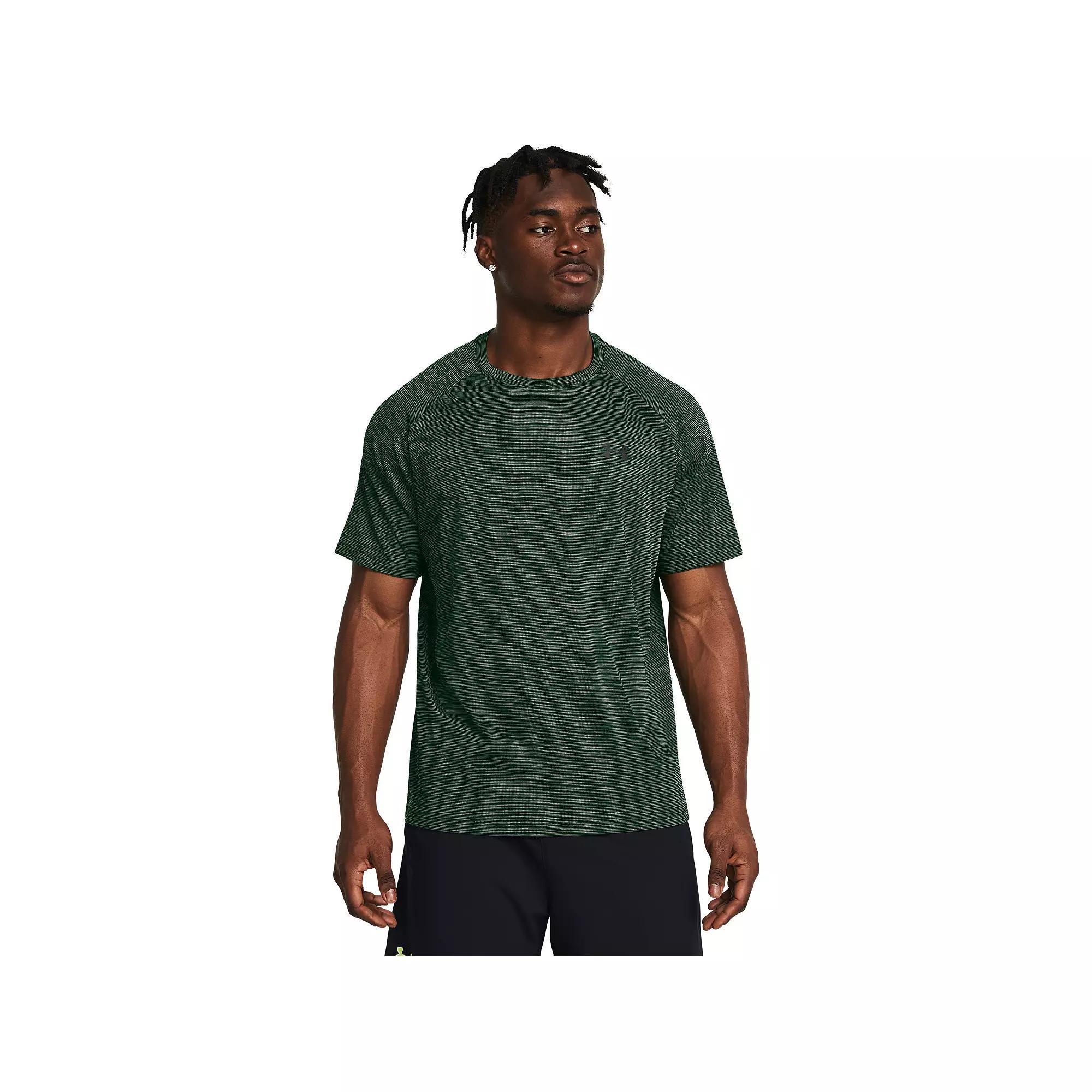 Men's Under Armour Tech Textured Short Sleeve Tee, Size: Medium, Castlerock Product Image