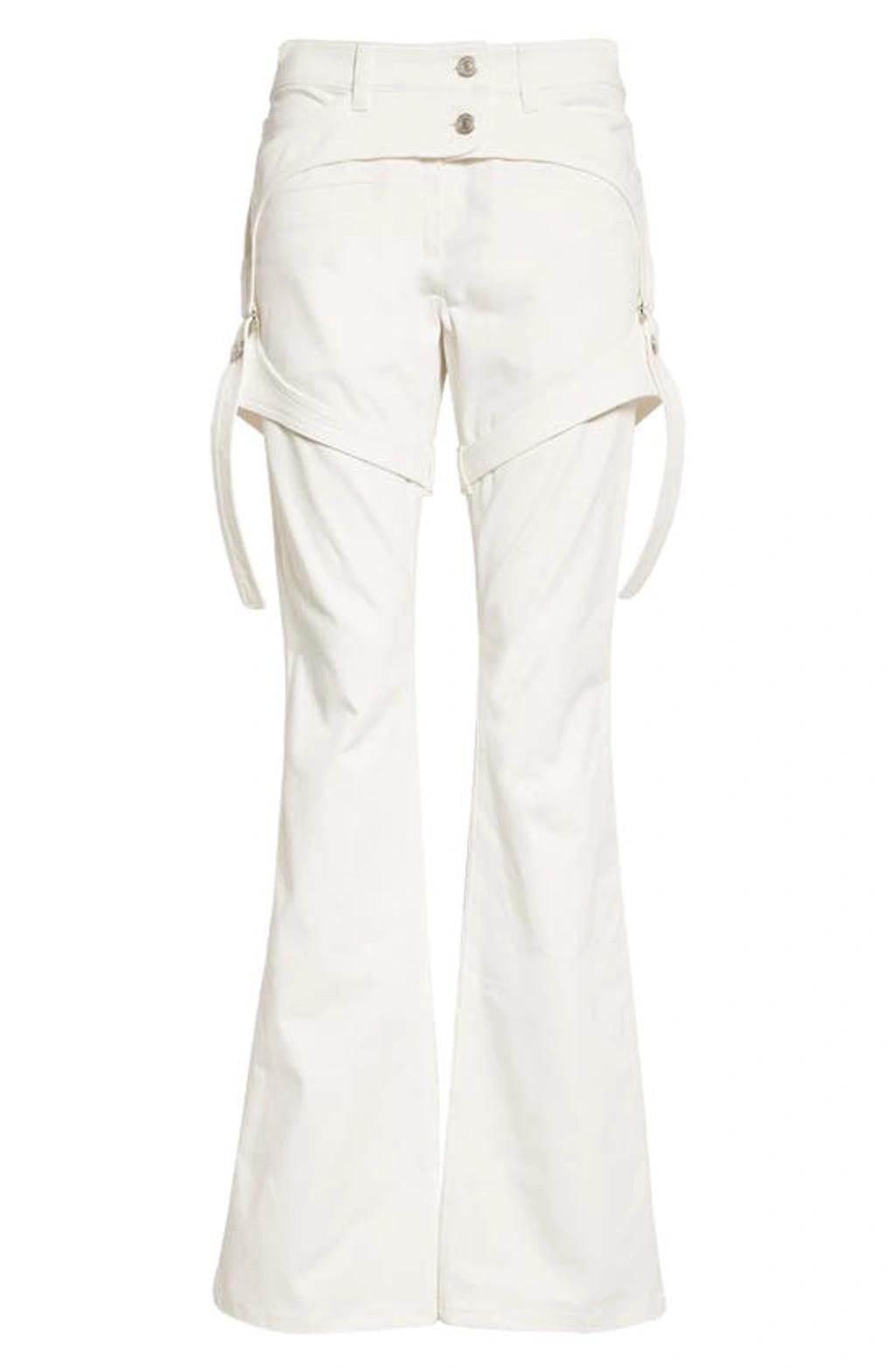 COURRÈGES Racer Cotton Pants In White Product Image