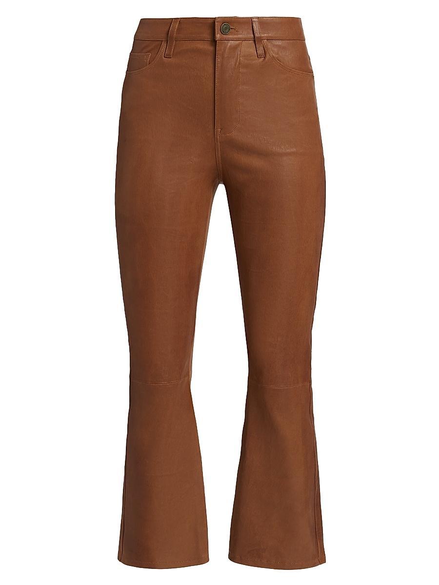 Womens Le Crop Leather Mini Boot Pants Product Image