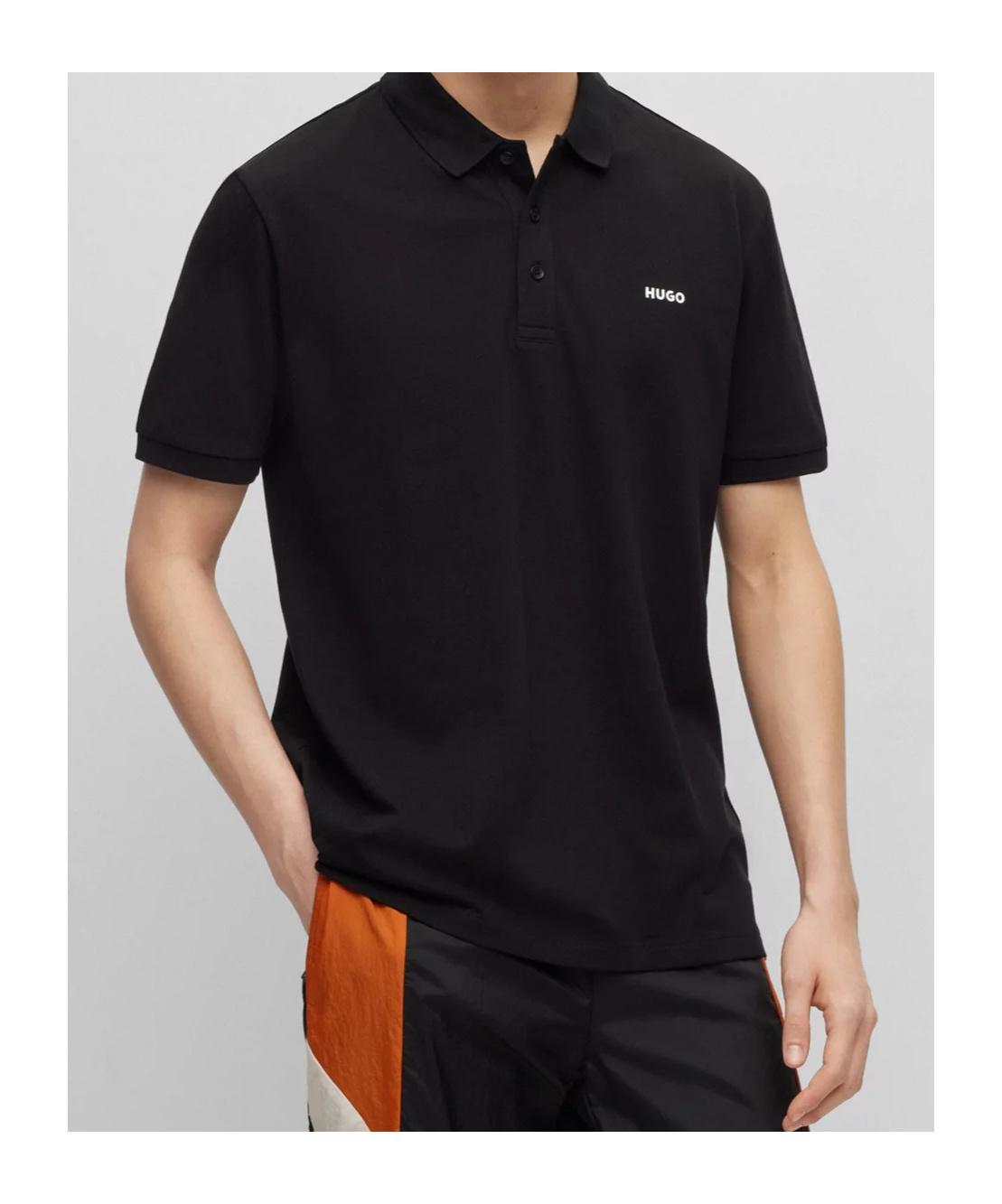 HUGO BOSS Chest Logo-print Polo Shirt In Black Product Image