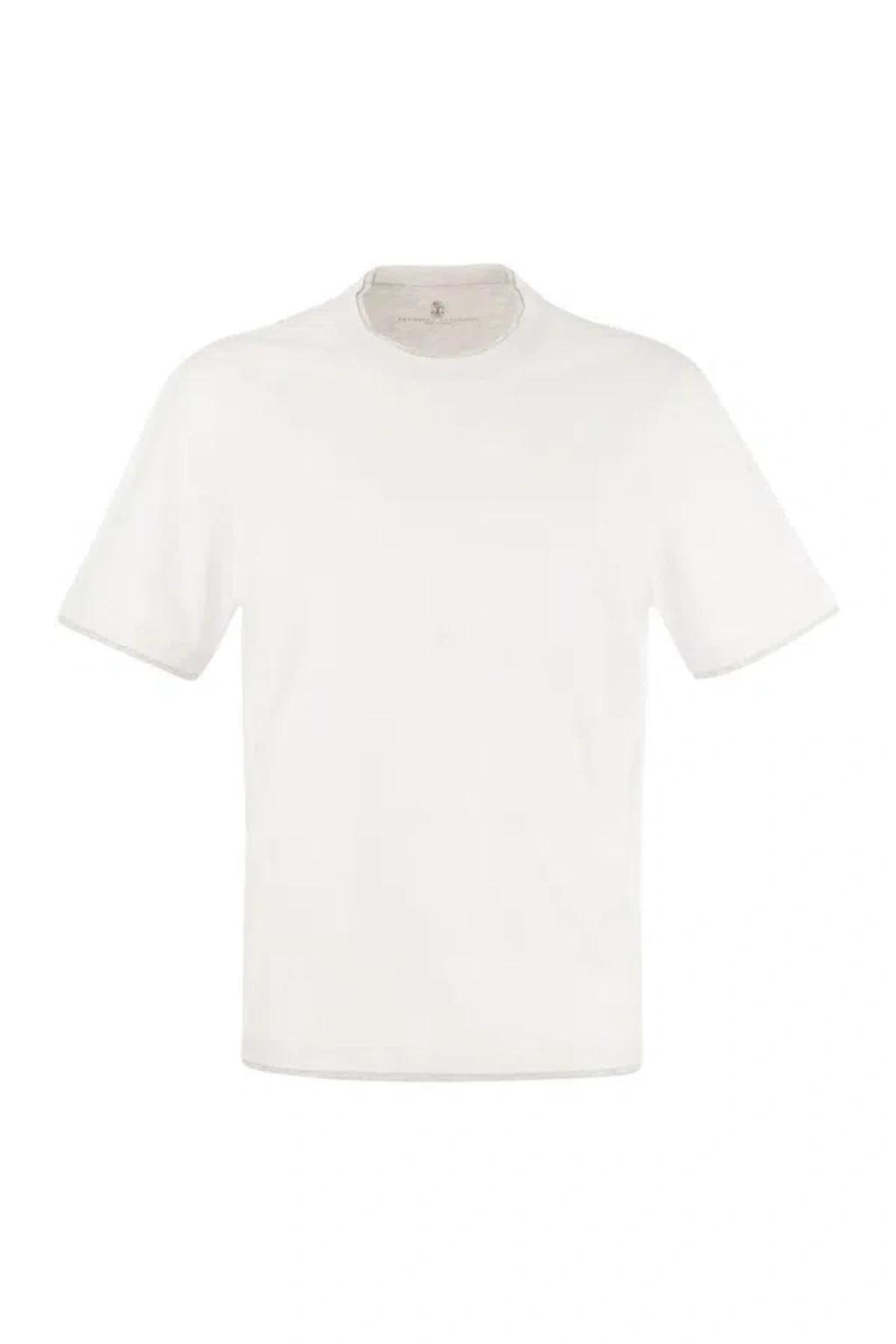 BRUNELLO CUCINELLI T-shirts In White Product Image