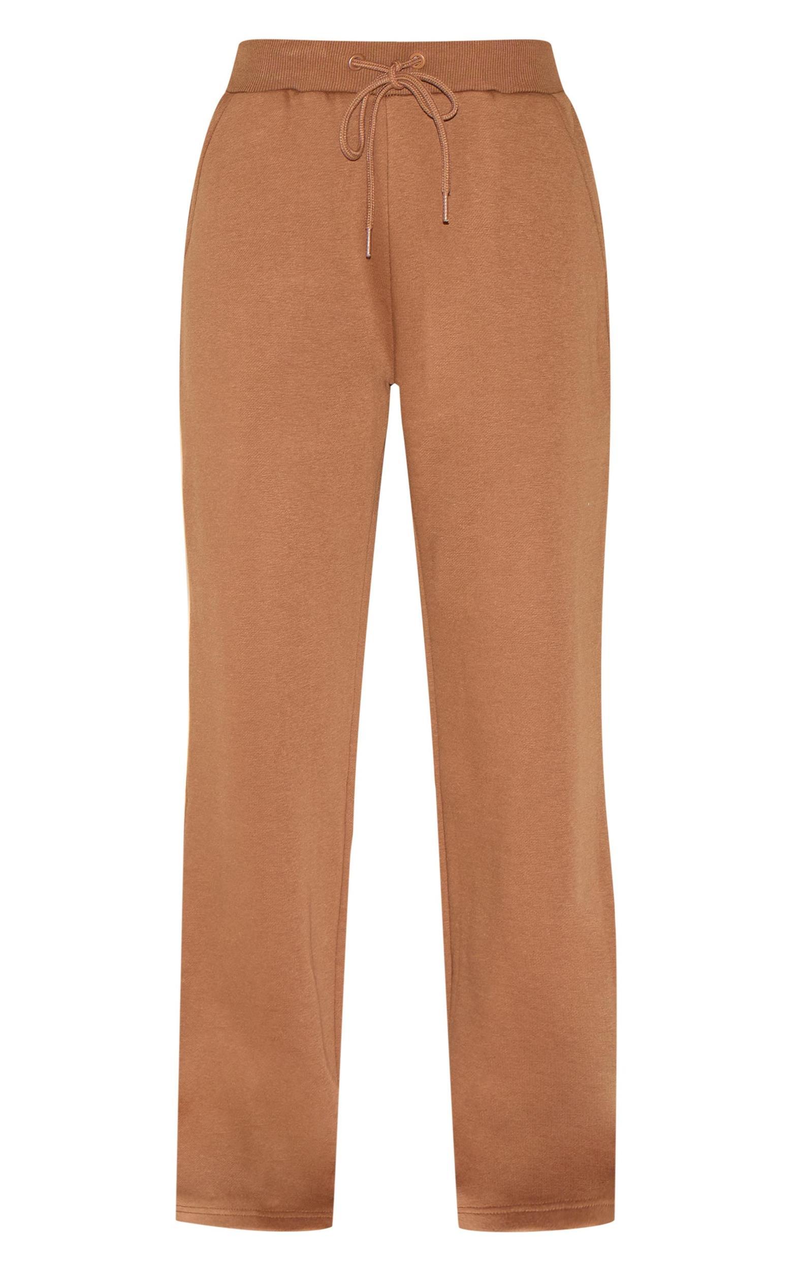 Taupe Wide Leg Drawstring Sweatpants Product Image