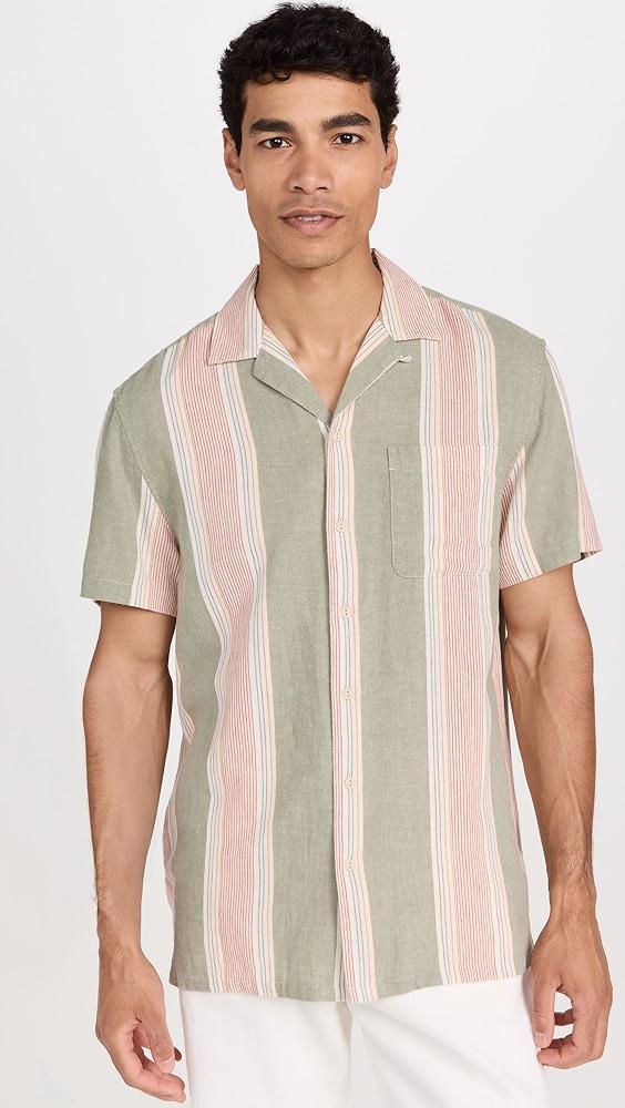 Faherty Short Sleeve Hemp Blend Camp Shirt | Shopbop Product Image