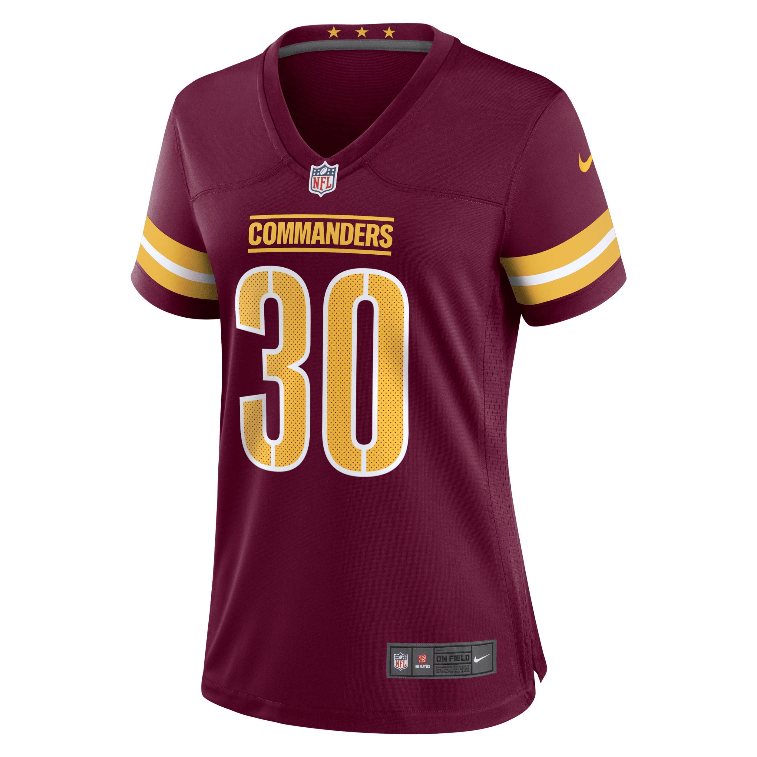 Womens Nike Austin Ekeler Burgundy Washington Commanders Game Player Jersey Product Image