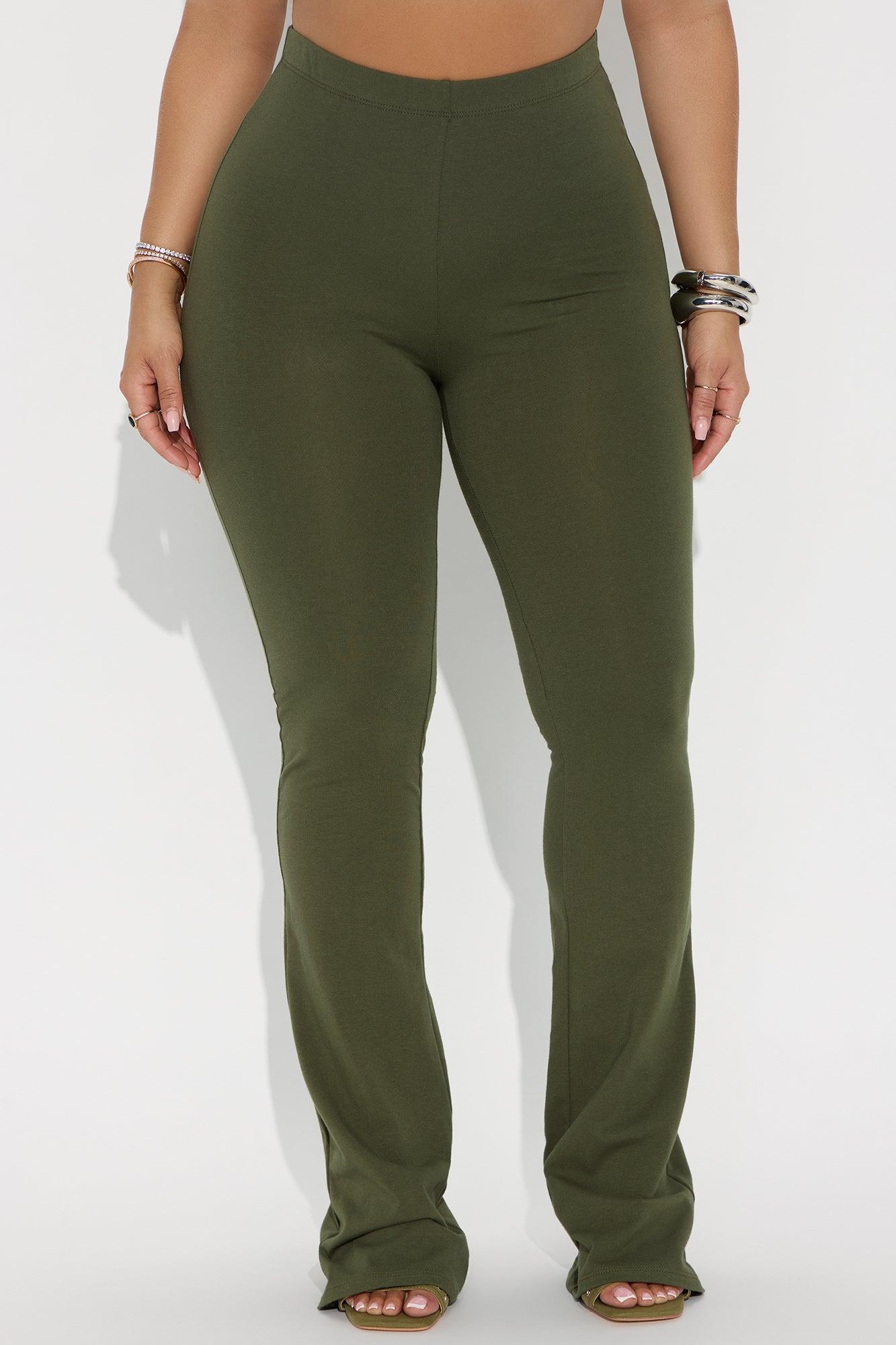 Adriana Flare Pant - Dark Olive Product Image