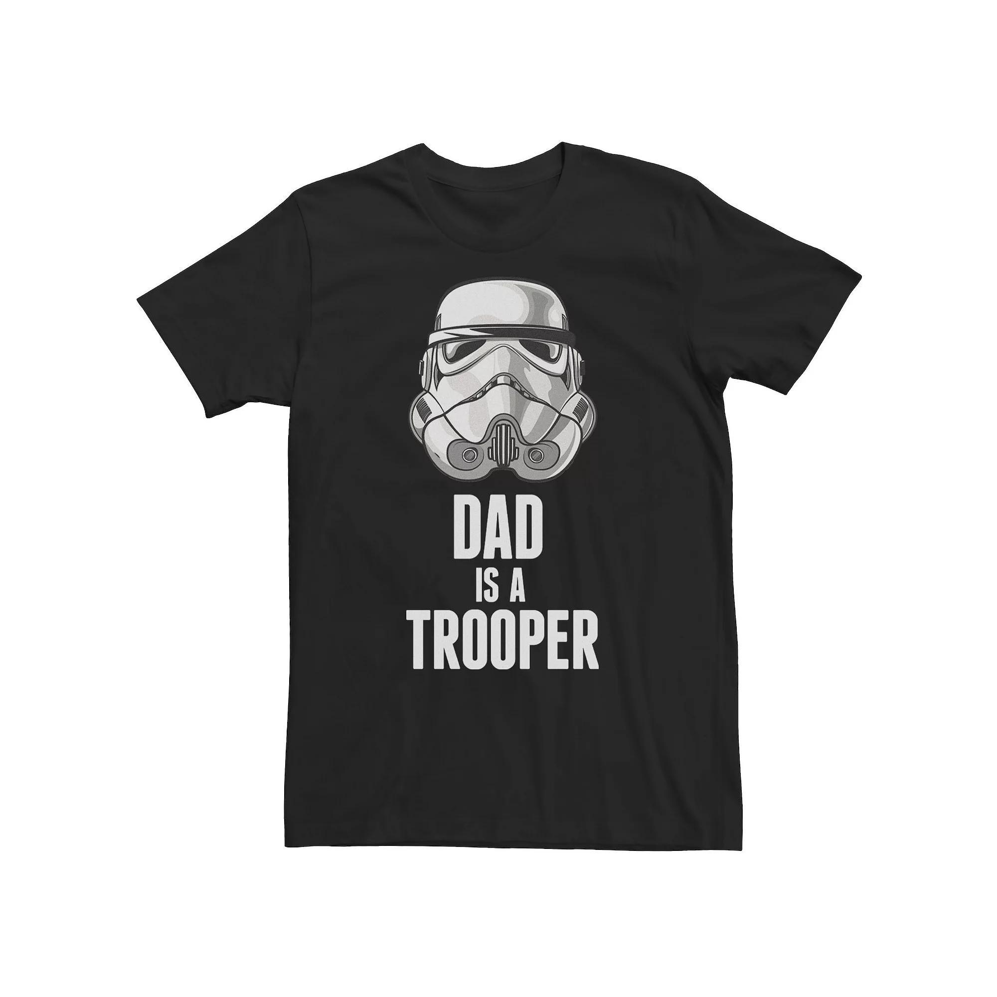 Big & Tall Star Wars Stormtrooper "Dad Is A Trooper" Tee, Men's, Size: Large Tall, Black Product Image