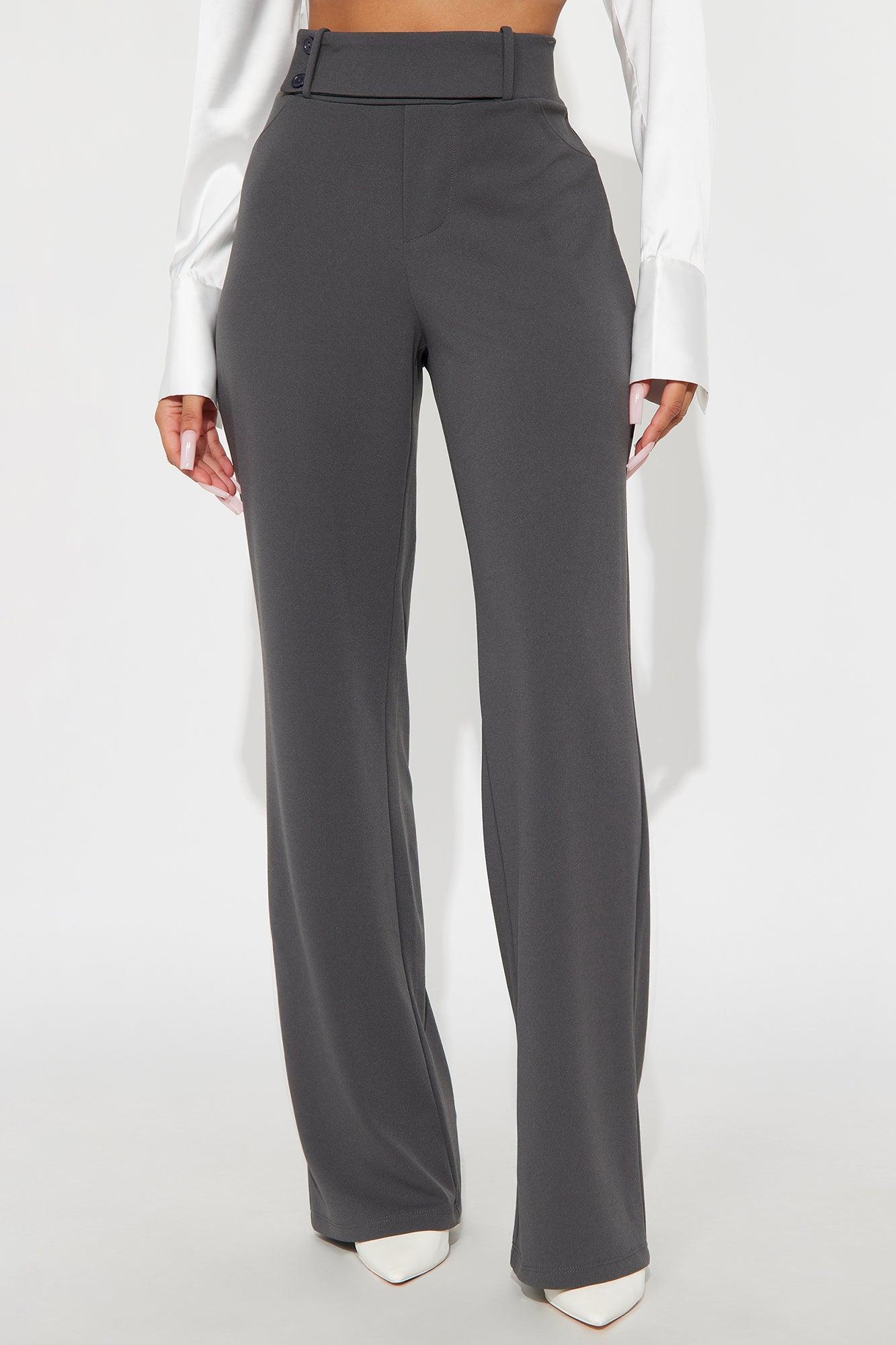 Office Tea Straight Leg Trouser Pant - Charcoal Product Image