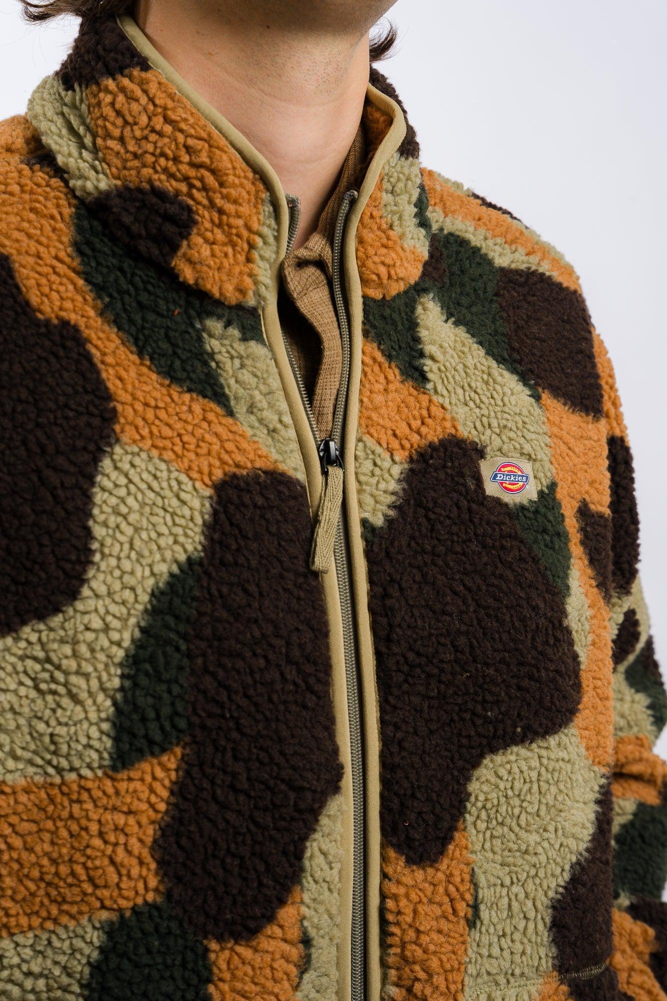 Dickies Mount Hope Camo Fleece Jacket - Imperial Green Camo Product Image