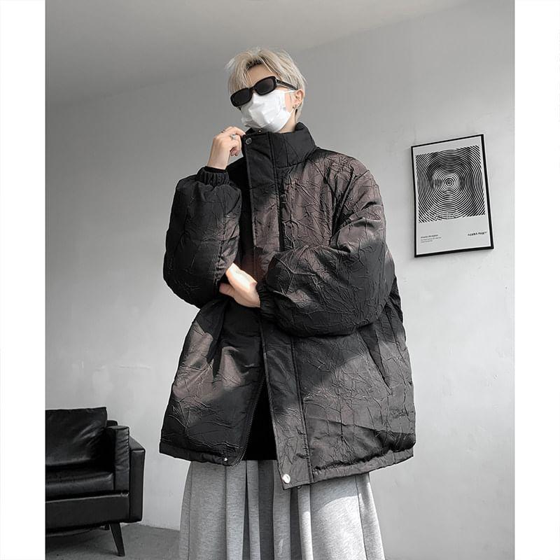 Long Sleeve Stand Collar Oversize Puffer Jacket Product Image