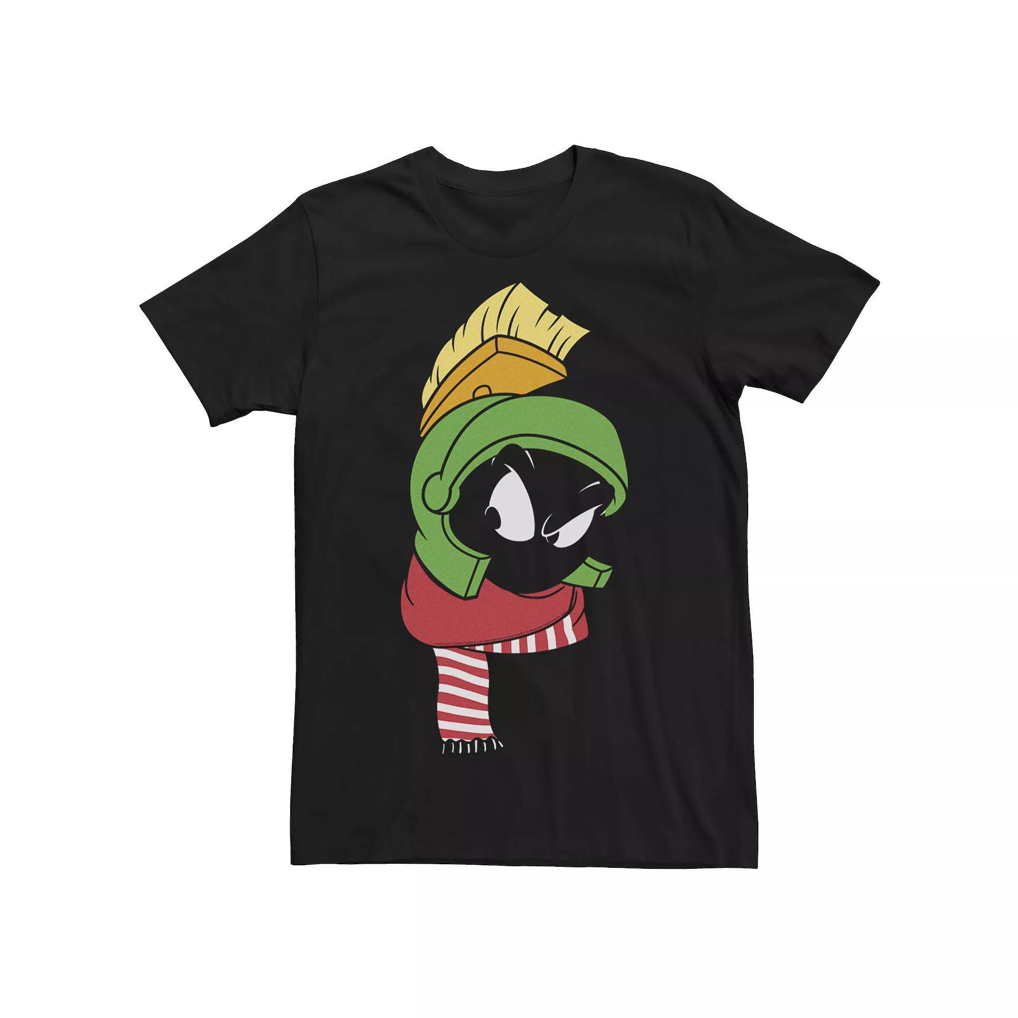 Men's Looney Tunes Marvin The Martian Winter Wear Tee, Size: Large, Black Product Image