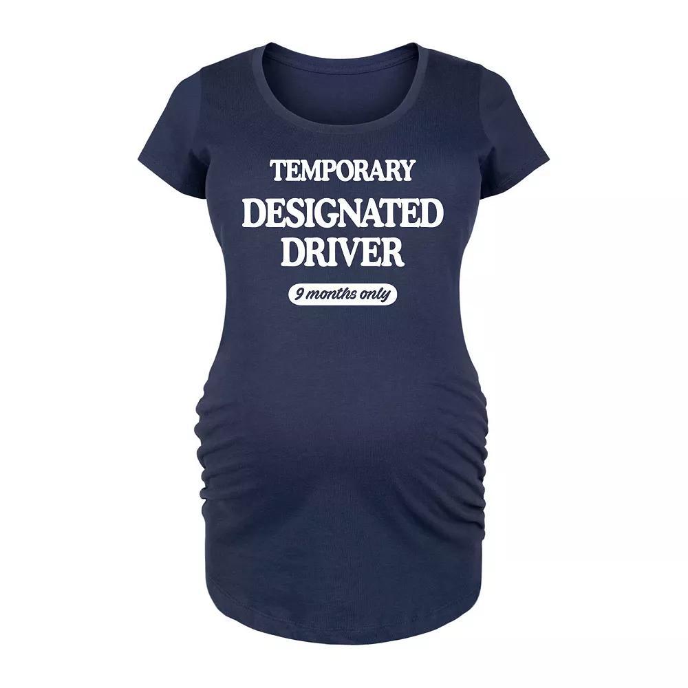 Maternity Temporary Designated Driver Graphic Tee, Womens Grey Dark Red Product Image