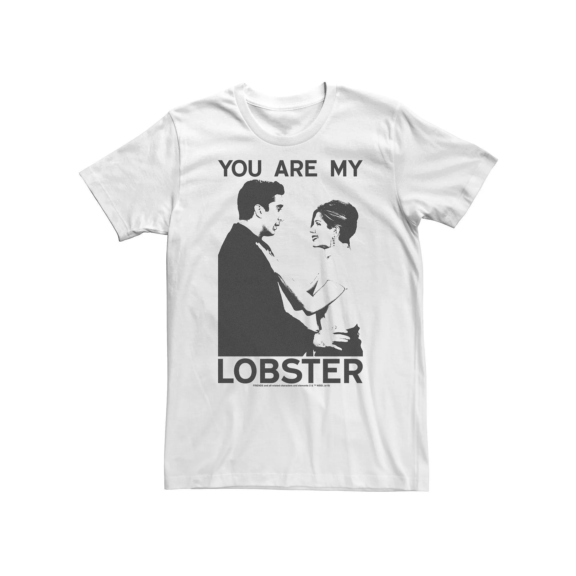 Big & Tall Friends Ross And Rachel You Are My Lobster Tee, Men's, Size: 4XL Tall, White Product Image