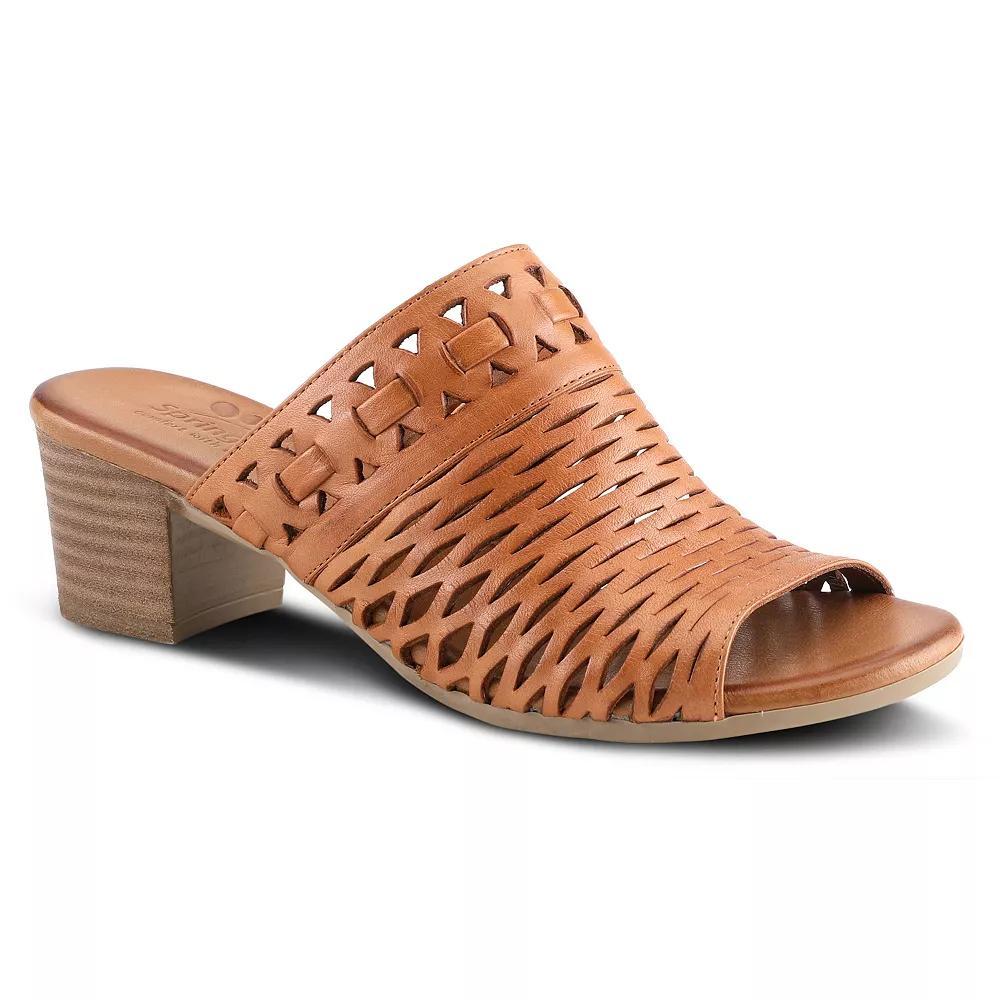 Spring Step Anika Women's Leather Slide Sandals, Size: 36, Camel Product Image
