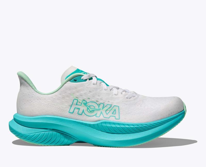 HOKA Women's Mach 6 Shoes in Black/White, Size 9 Product Image