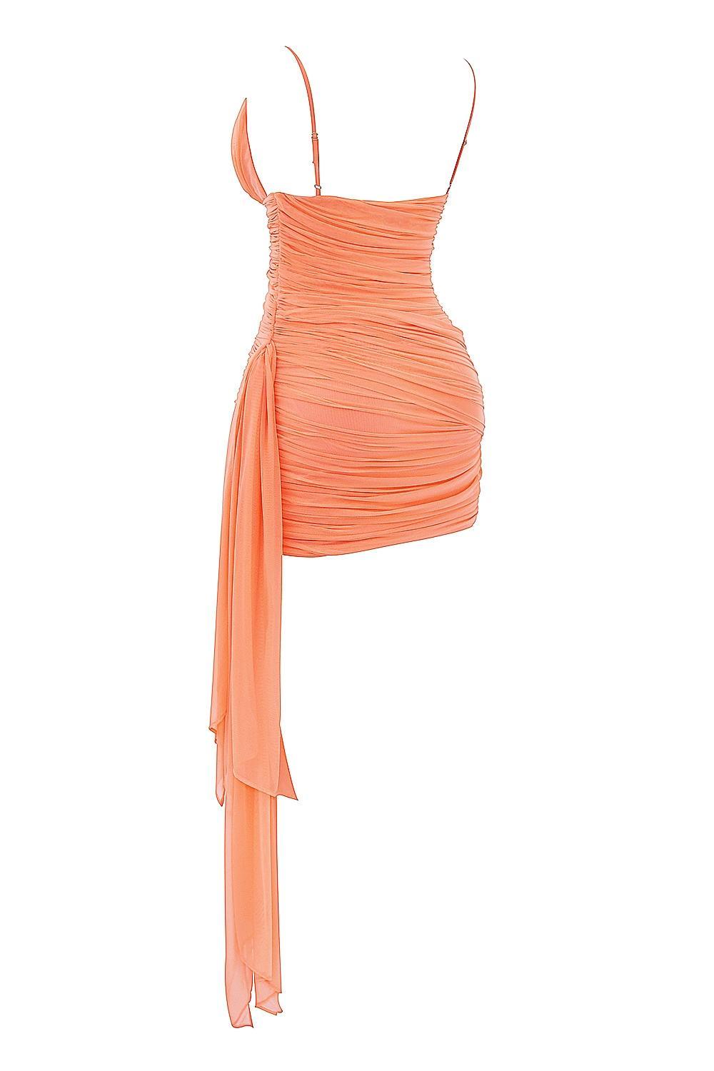 India Sorbet Gathered Mini Dress Product Image