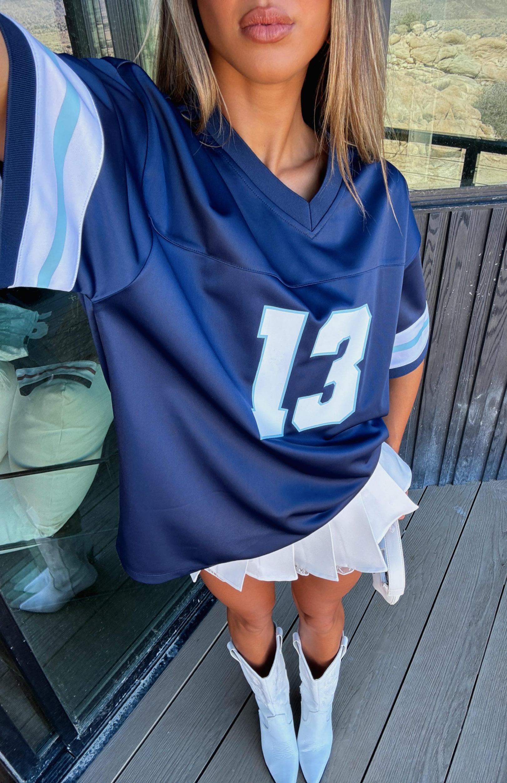 Friday Night Lights Oversized Jersey Navy Product Image