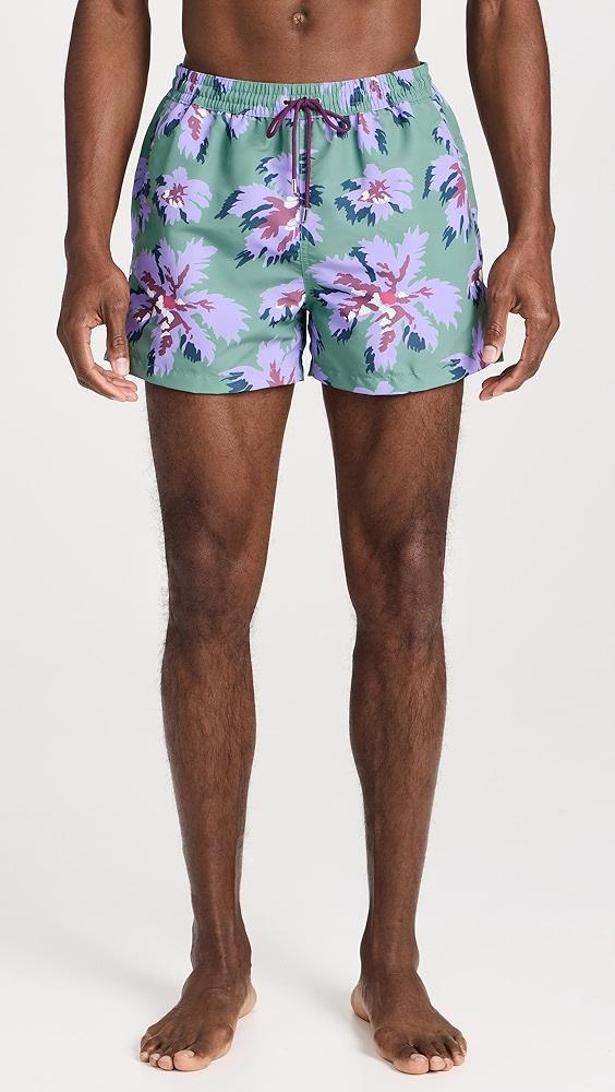 Paul Smith Palm Burst Swim Shorts 3.25" | Shopbop Product Image