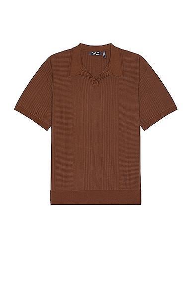 Short Sleeve Pattern Knit Polo Product Image