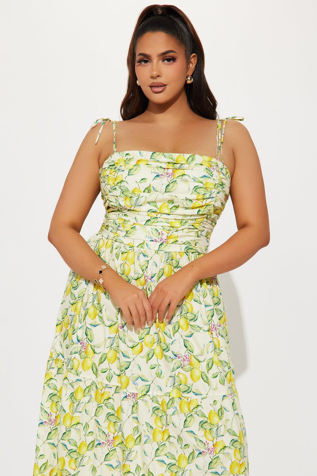 Life Gives You Lemons Maxi Dress - Yellow/combo Product Image