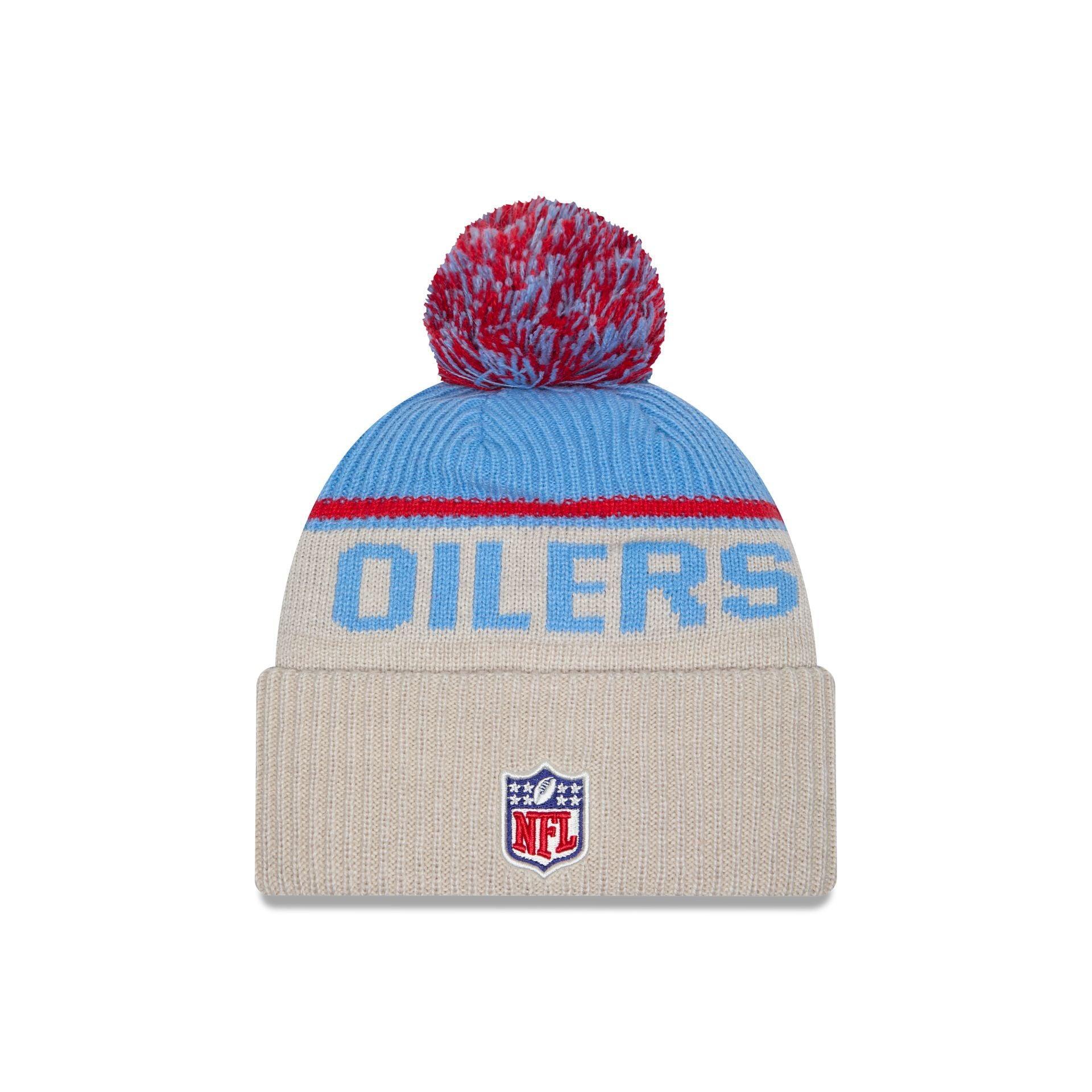 NFL Oilers 2024 Cold Weather Historic Pom Knit Hat Male Product Image