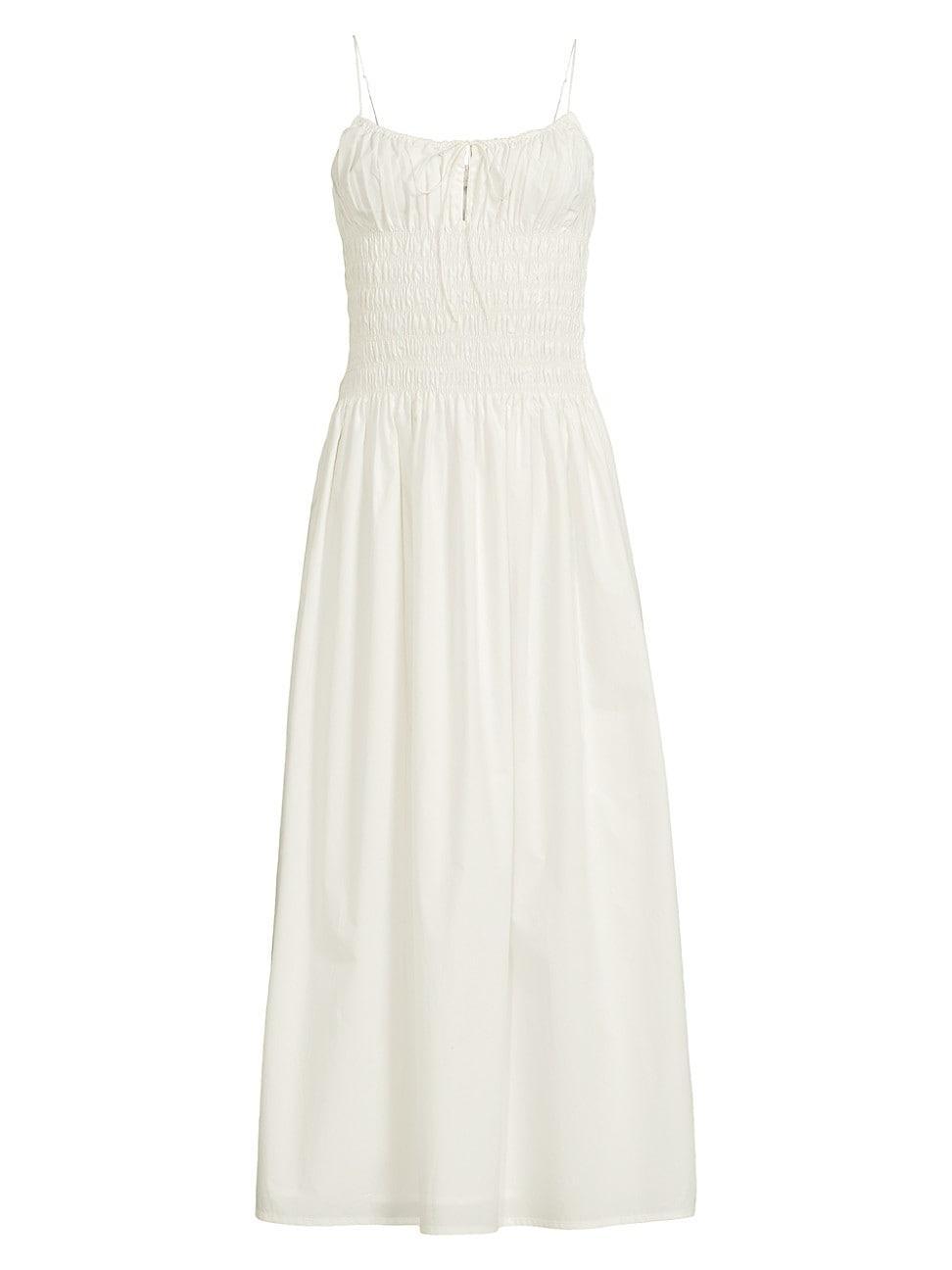Womens Aya Smocked Cover-Up Midi-Dress Product Image