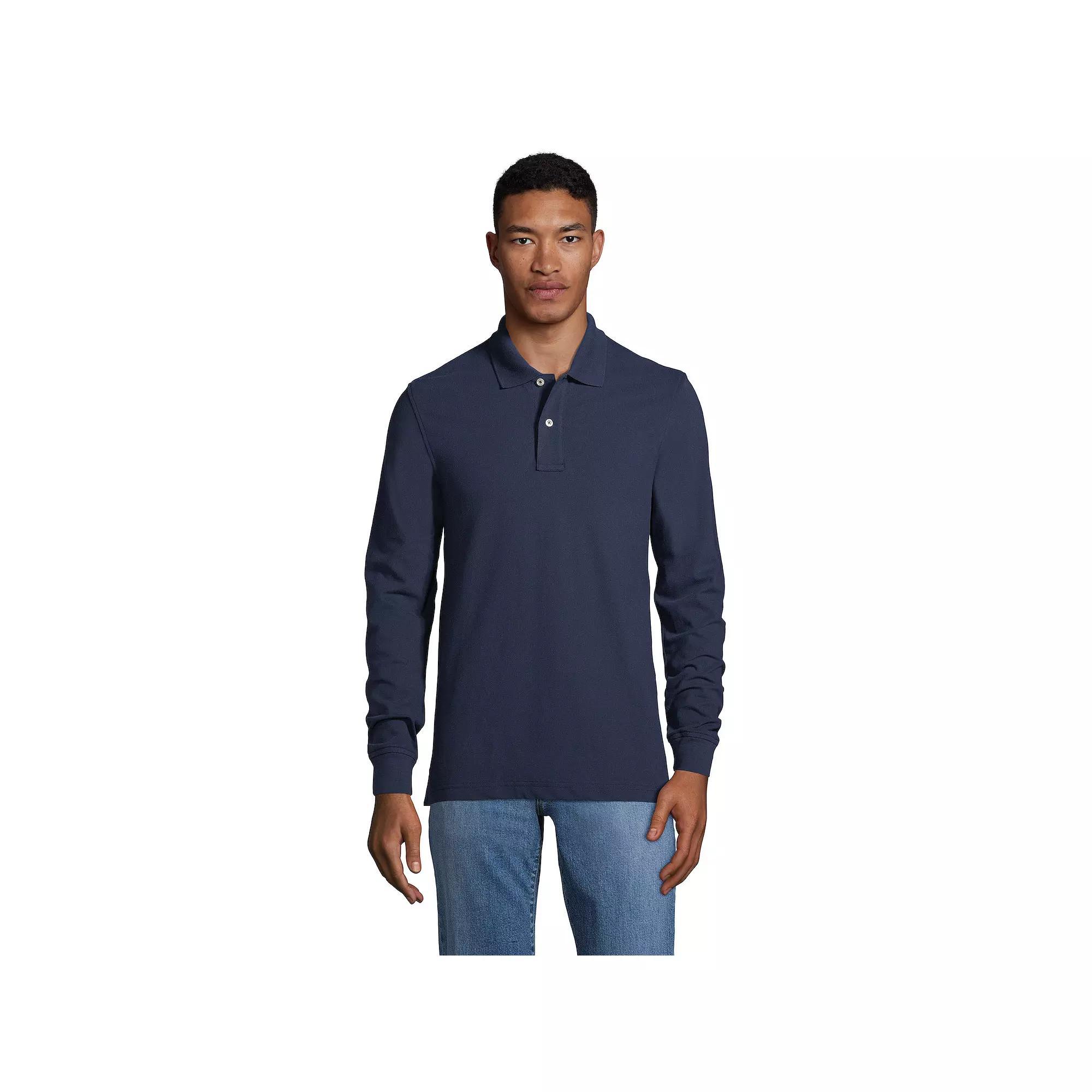 Men's Lands' End Comfort First Mesh Polo, Size: Medium, Gray Grey Product Image